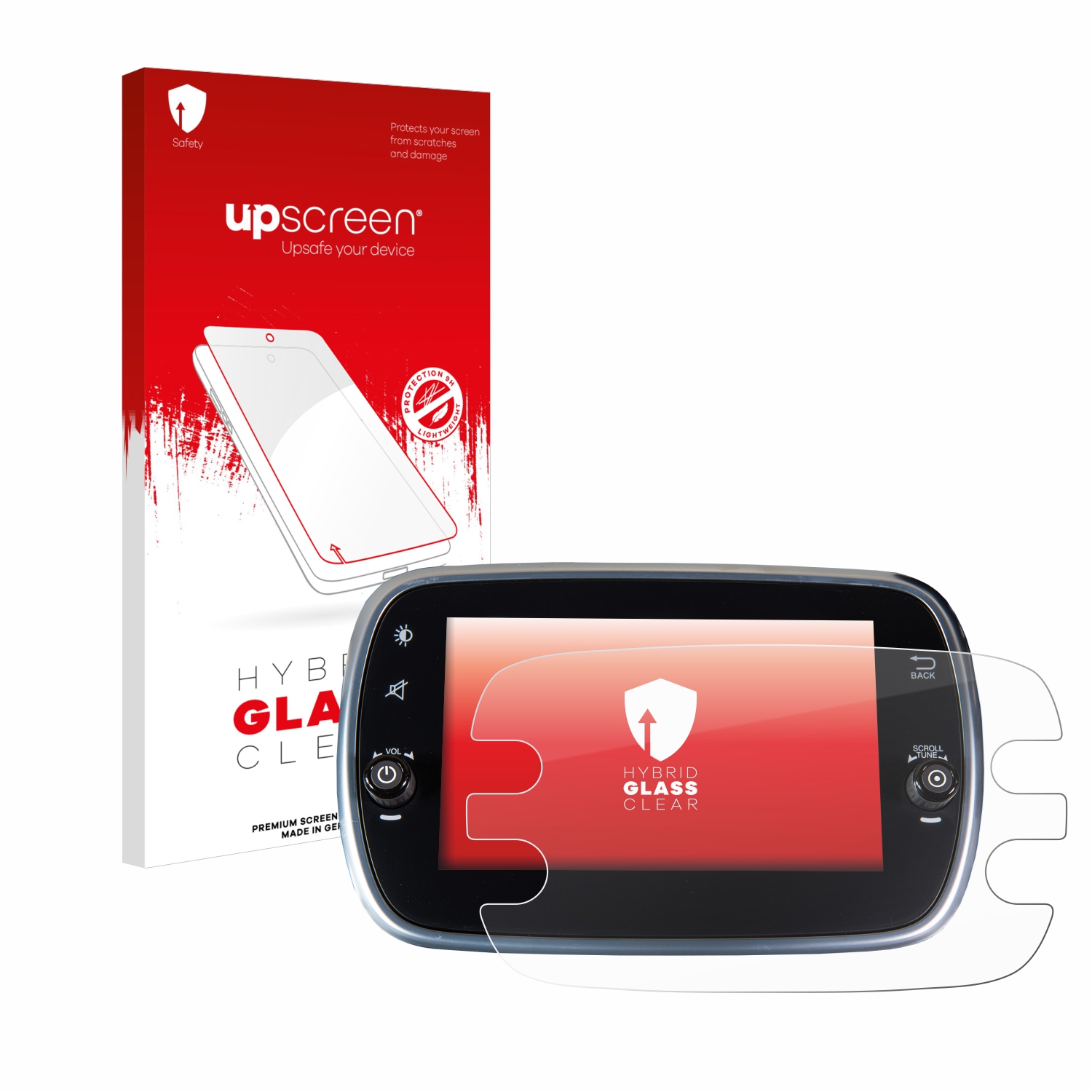 čirá skleněná fólie upscreen Hybrid Glas pro Fiat 500X 2016-2019 Uconnet 7