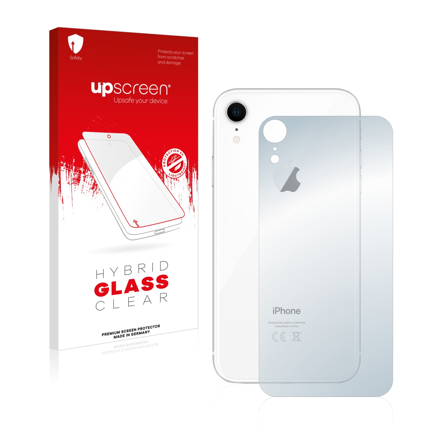 čirá skleněná fólie upscreen Hybrid Glas pro Apple iPhone XR (zadní strana)