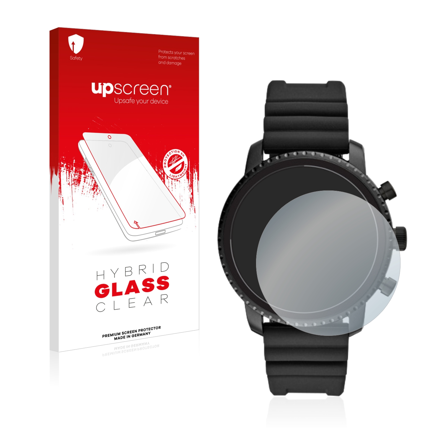 čirá skleněná fólie upscreen Hybrid Glas pro Fossil Q Explorist HR (4.Gen)