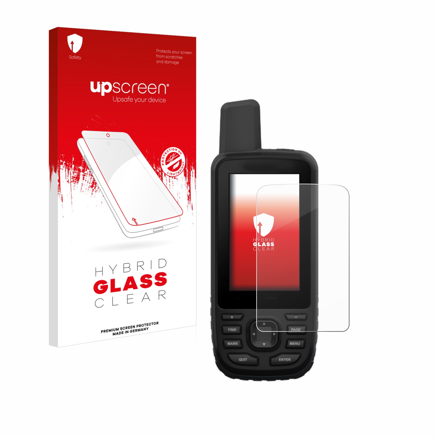 čirá skleněná fólie upscreen Hybrid Glas pro Garmin GPSMAP 66st