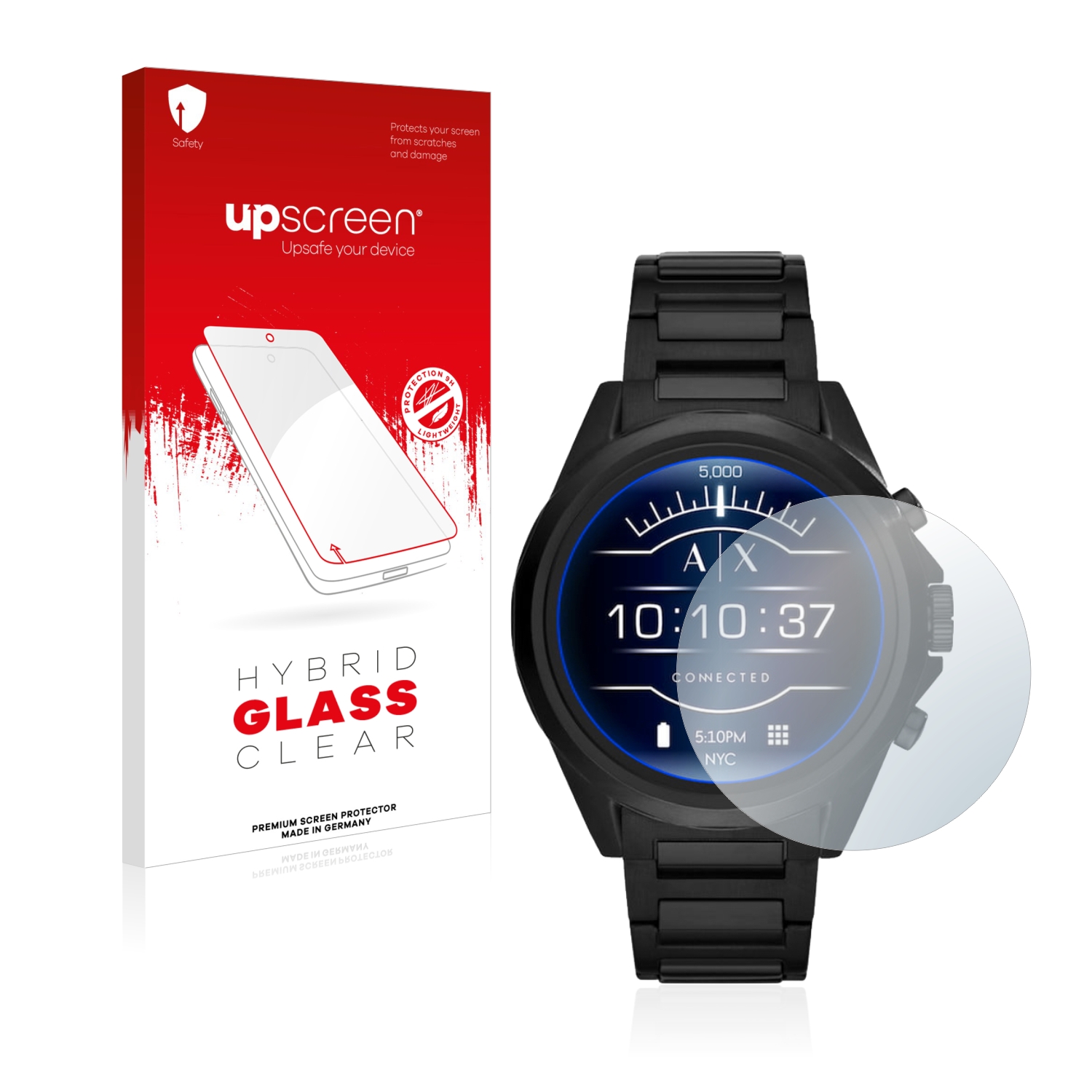 čirá skleněná fólie upscreen Hybrid Glas pro Emporio Armani Exchange Smartwatch AXT2002