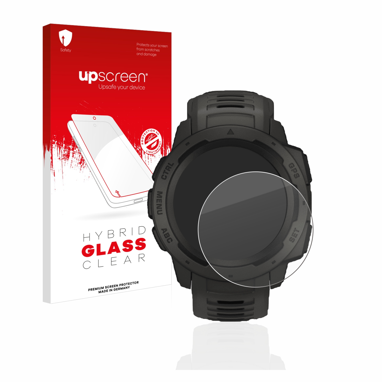 čirá skleněná fólie upscreen Hybrid Glas pro Garmin Instinct