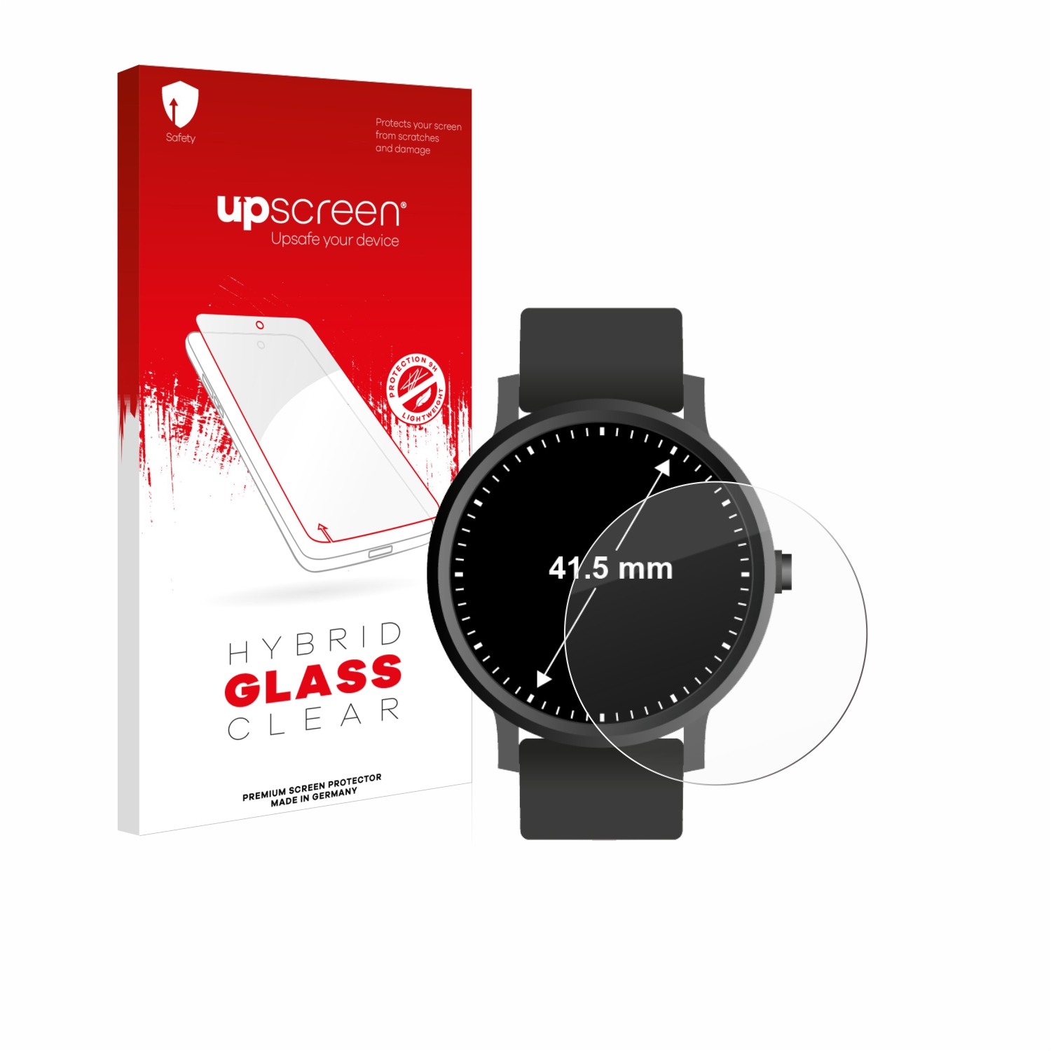čirá skleněná fólie upscreen Hybrid Glas pro hodinky (kulatý, průměr 41.5 mm)