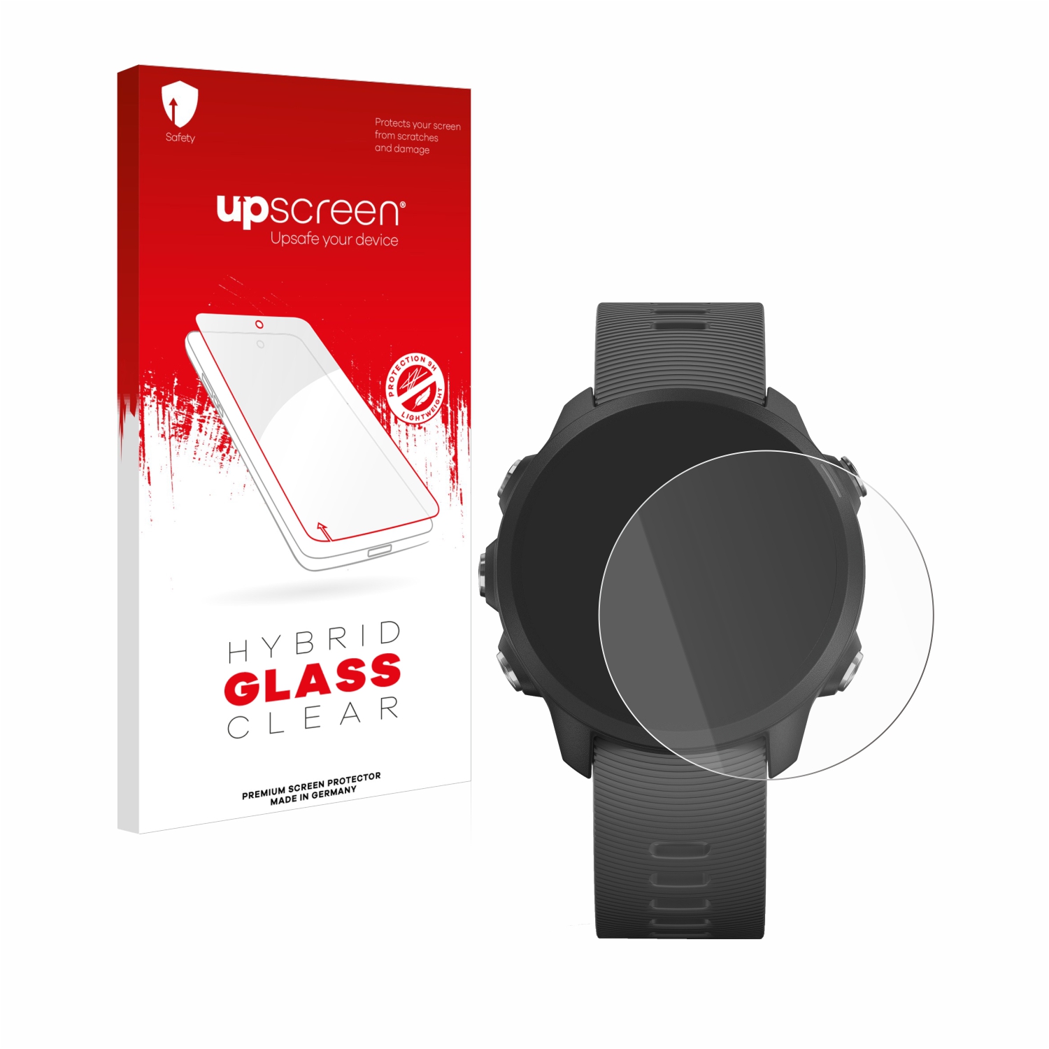 čirá skleněná fólie upscreen Hybrid Glas pro Garmin Forerunner 245 Music
