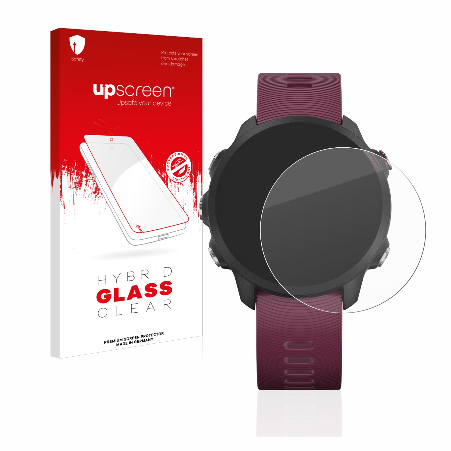 čirá skleněná fólie upscreen Hybrid Glas pro Garmin Forerunner 245