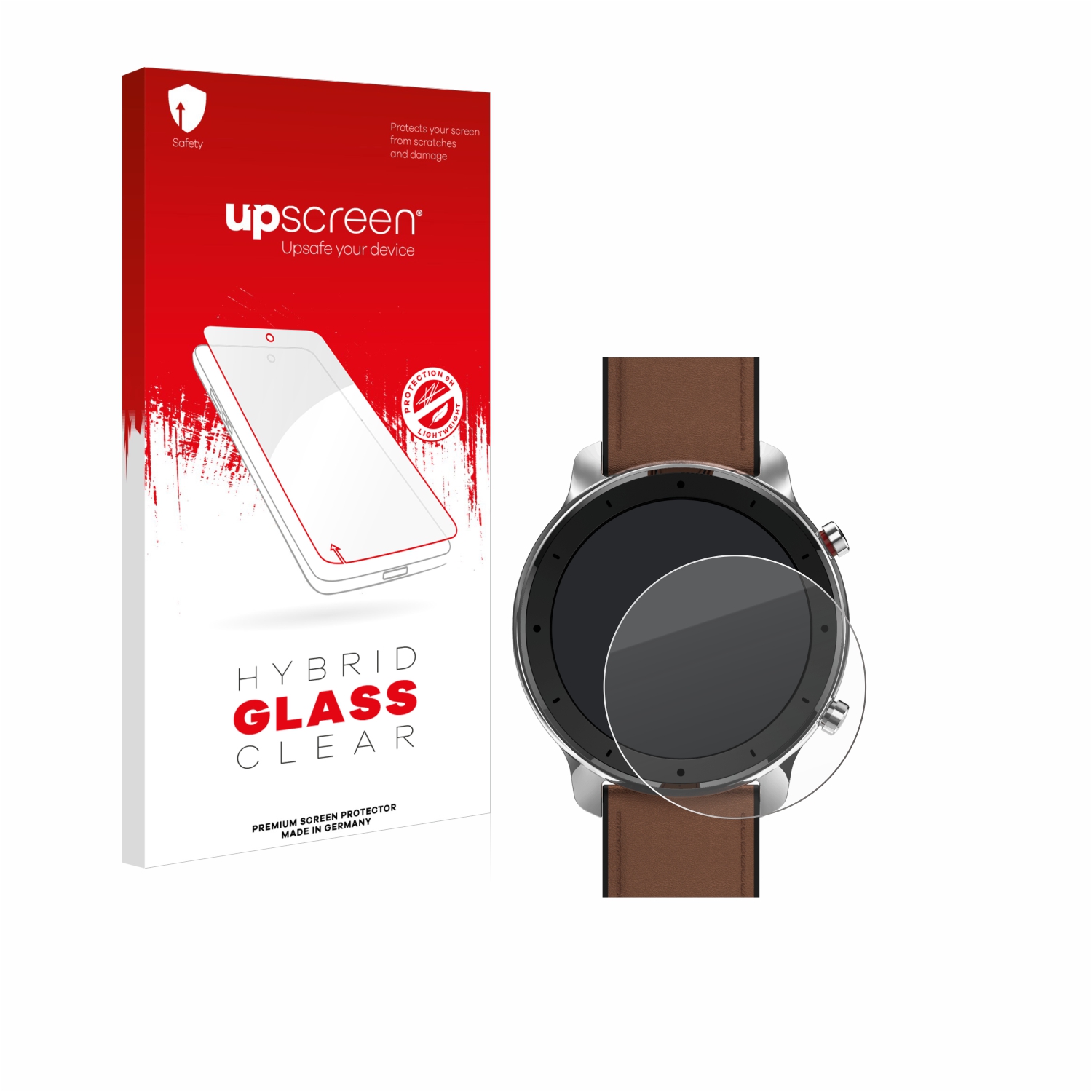 čirá skleněná fólie upscreen Hybrid Glas pro Huami Amazfit GTR (47 mm)