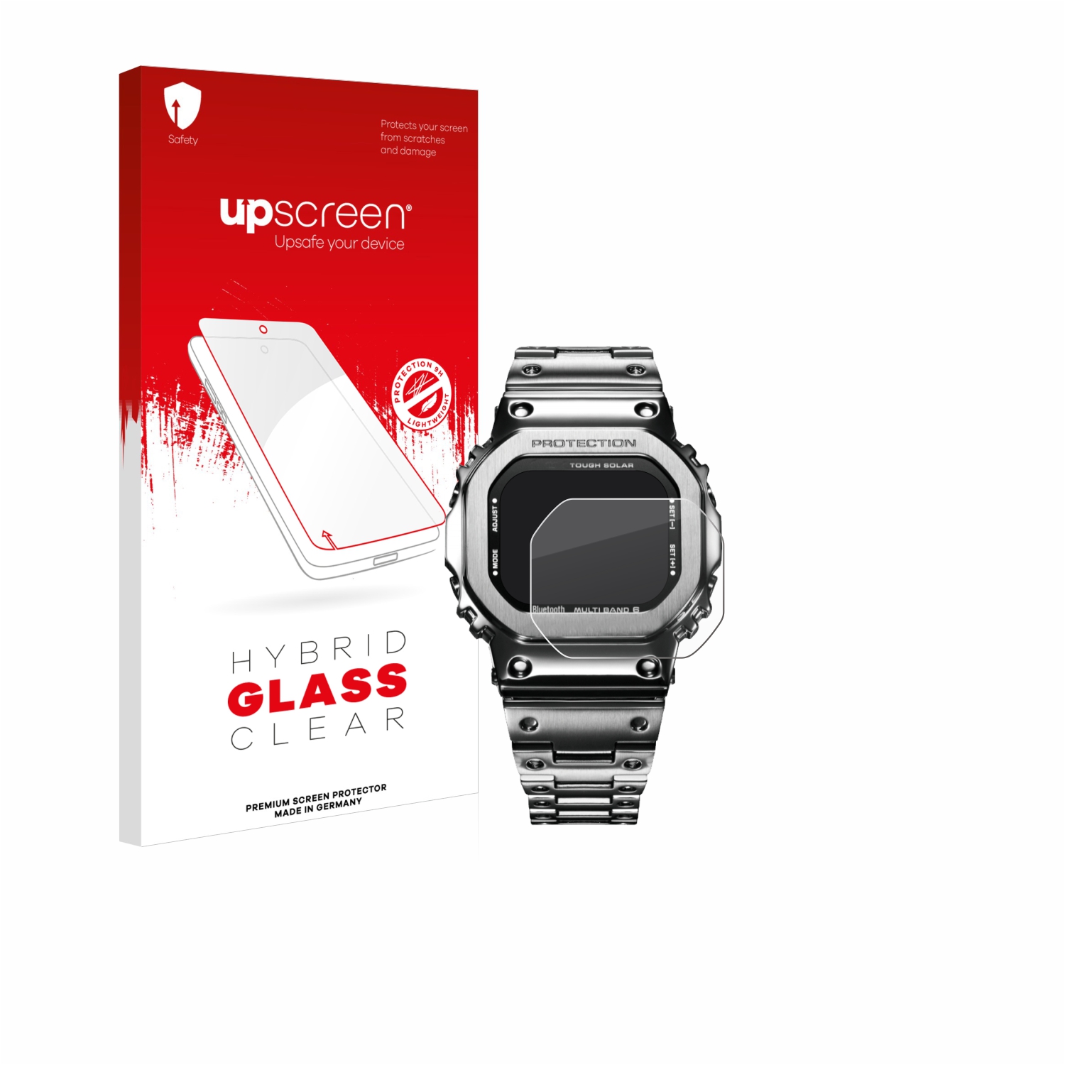 čirá skleněná fólie upscreen Hybrid Glas pro Casio G-Shock GMW-B5000D-1ER