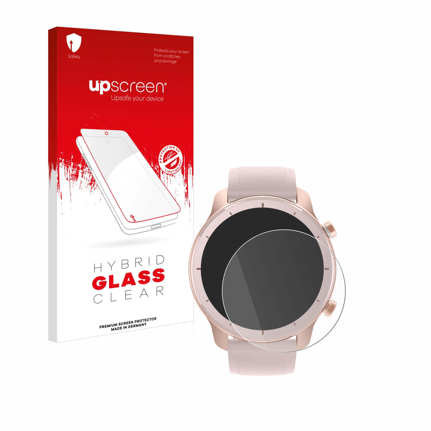 čirá skleněná fólie upscreen Hybrid Glas pro Huami Amazfit GTR (42 mm)