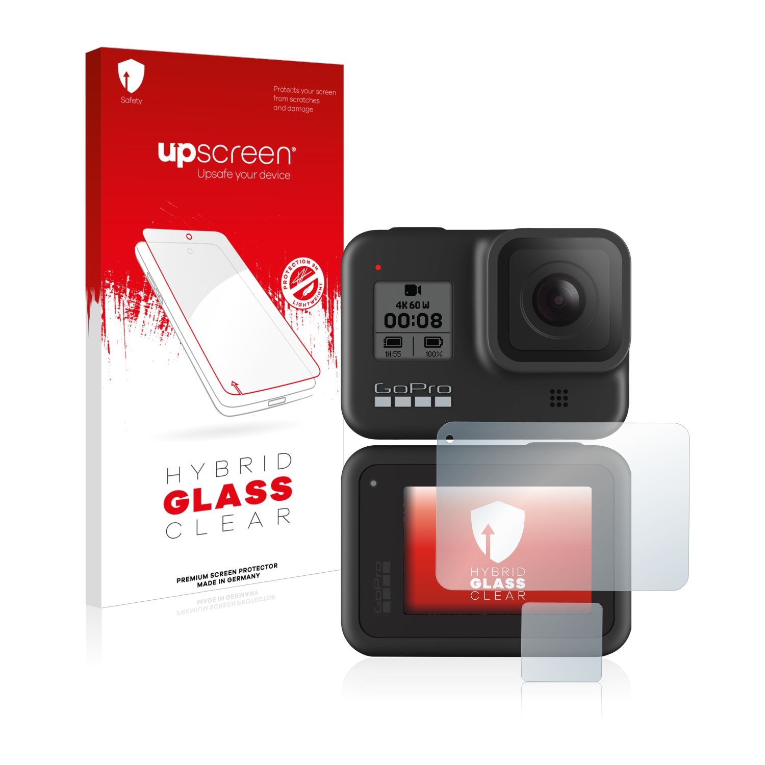 čirá skleněná fólie upscreen Hybrid Glas pro GoPro Hero 8 Black