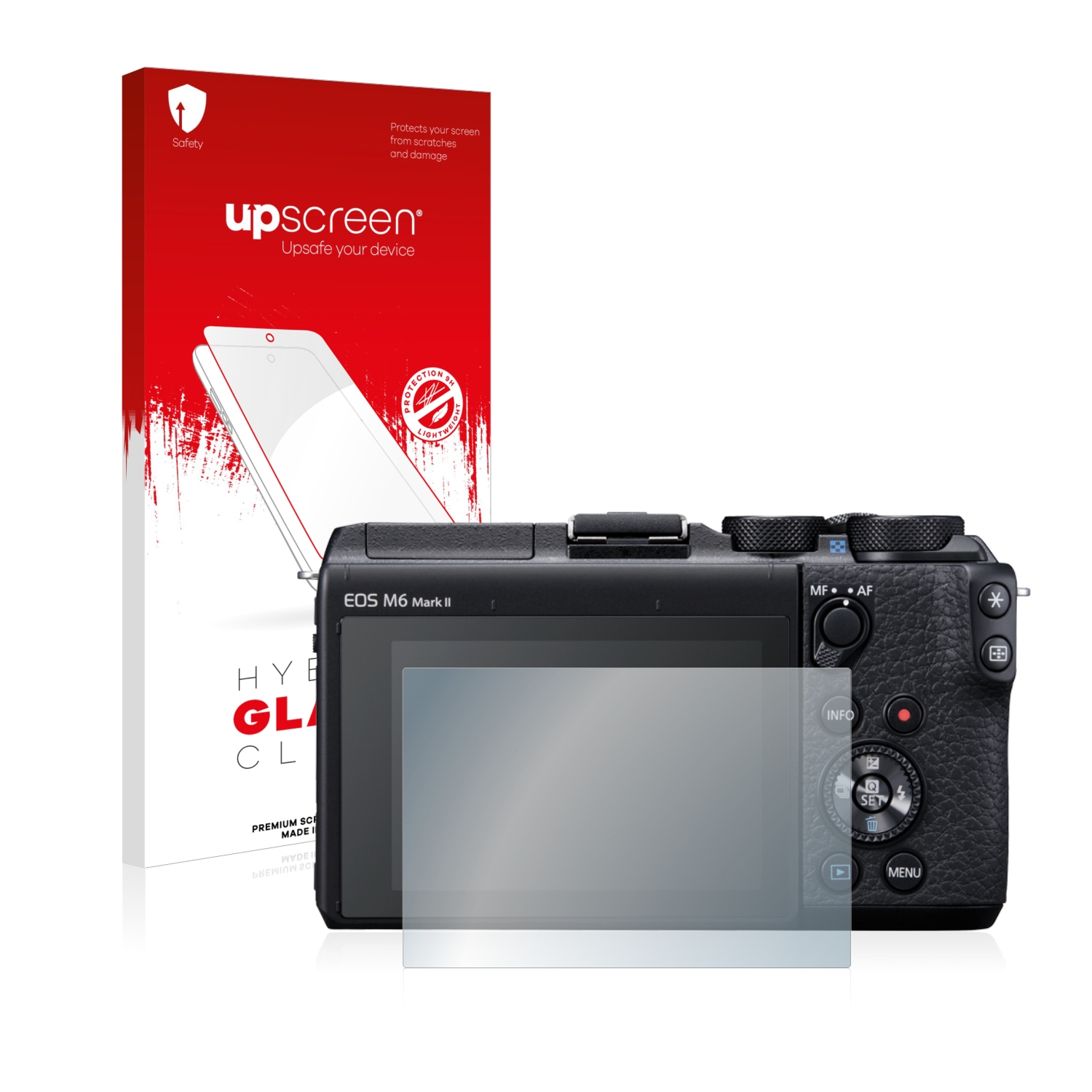 čirá skleněná fólie upscreen Hybrid Glas pro Canon EOS M6 Mark II