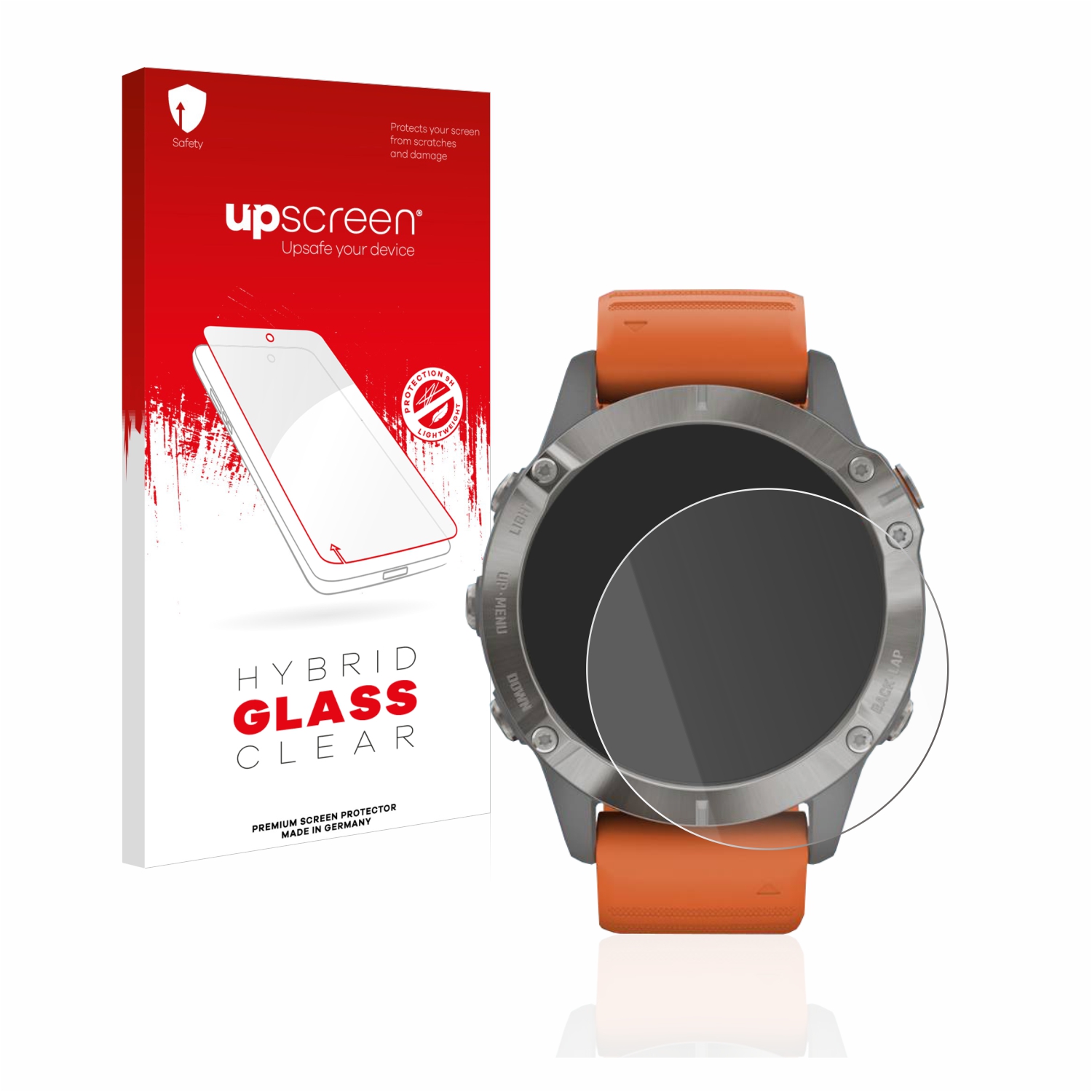 čirá skleněná fólie upscreen Hybrid Glas pro Garmin Fenix 6 Pro