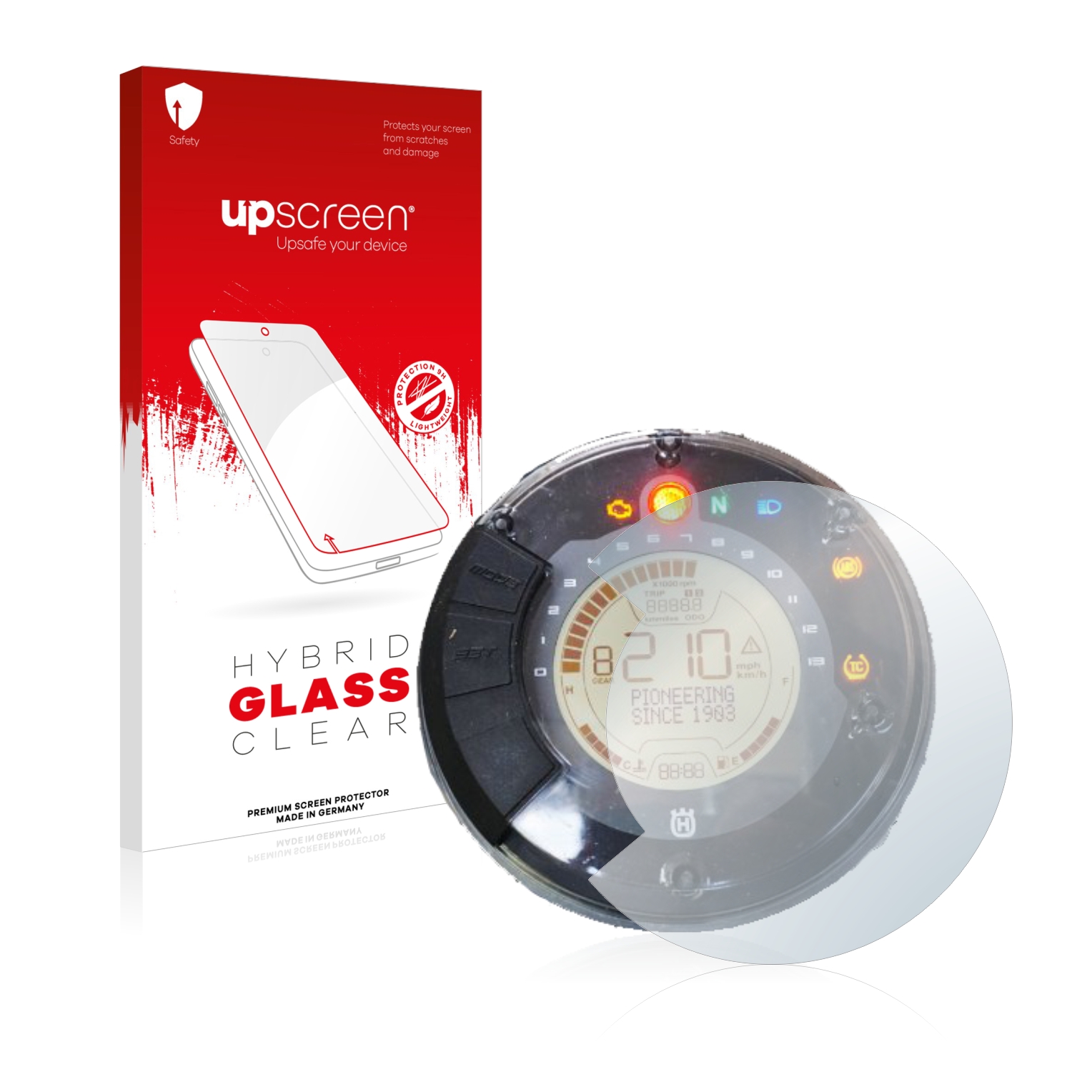 čirá skleněná fólie upscreen Hybrid Glas pro Husqvarna Vitpilen 701 tachometr