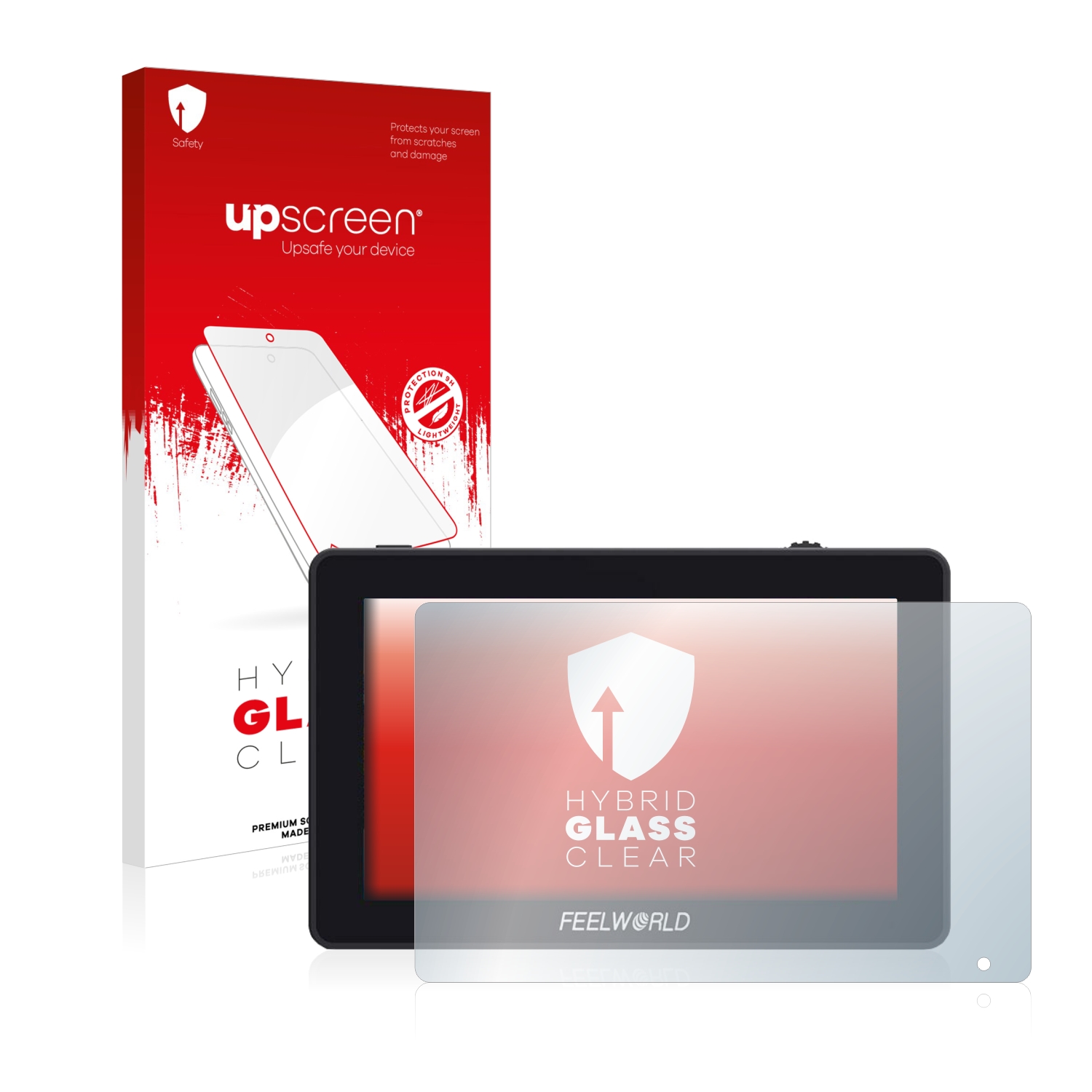 čirá skleněná fólie upscreen Hybrid Glas pro Feelworld F6 Plus