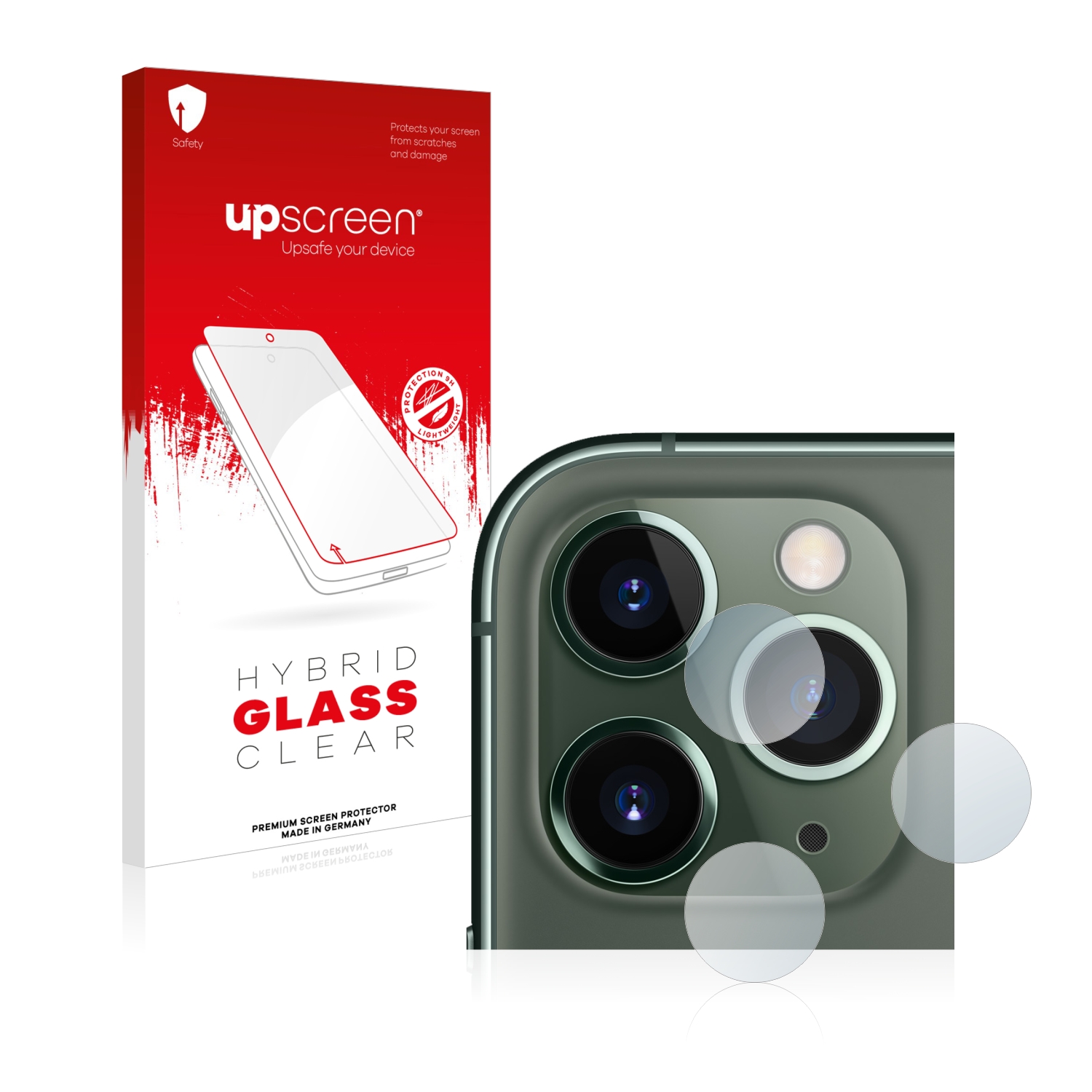 čirá skleněná fólie upscreen Hybrid Glas pro Apple iPhone 11 Pro Max (pouze kamera)