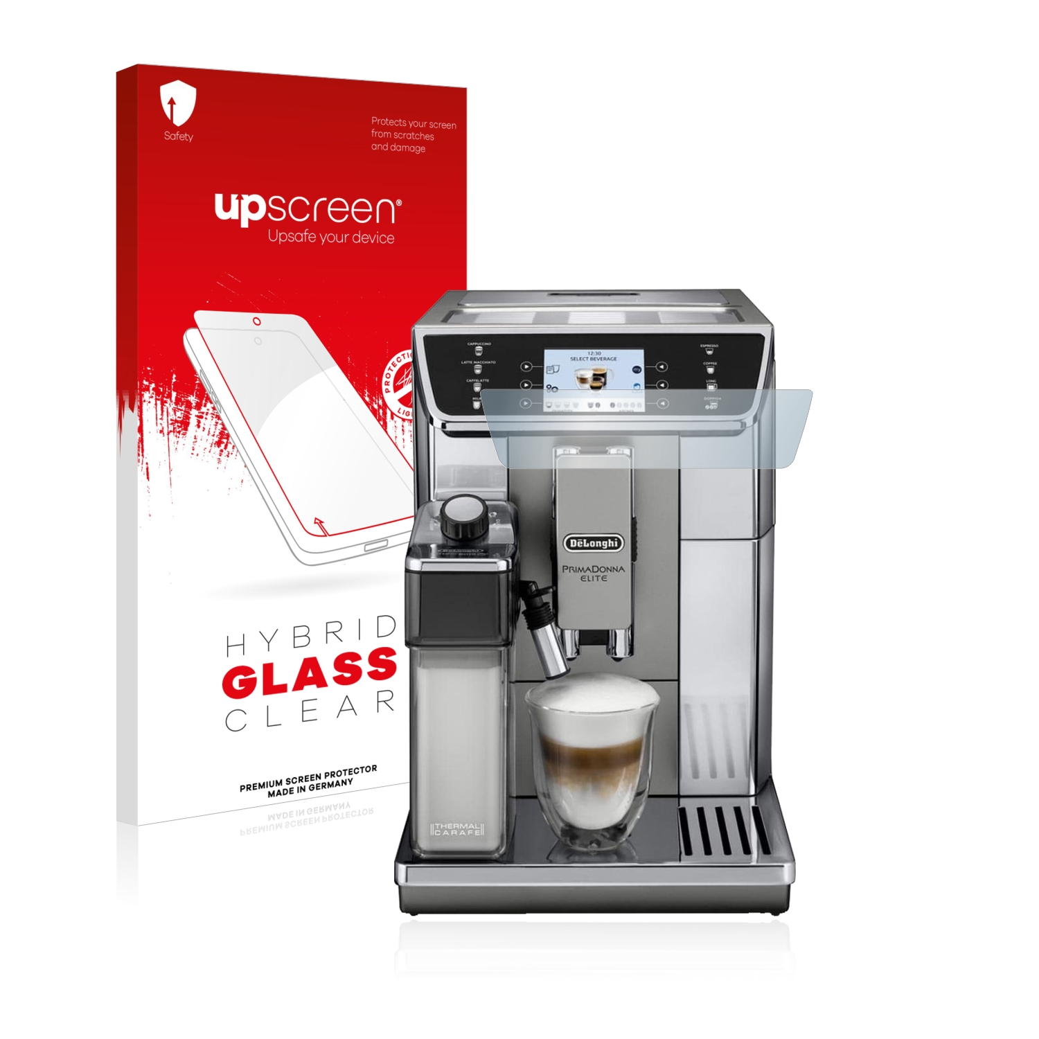 čirá skleněná fólie upscreen Hybrid Glas pro DeLonghi Primadonna Elite ECAM650.55.MS