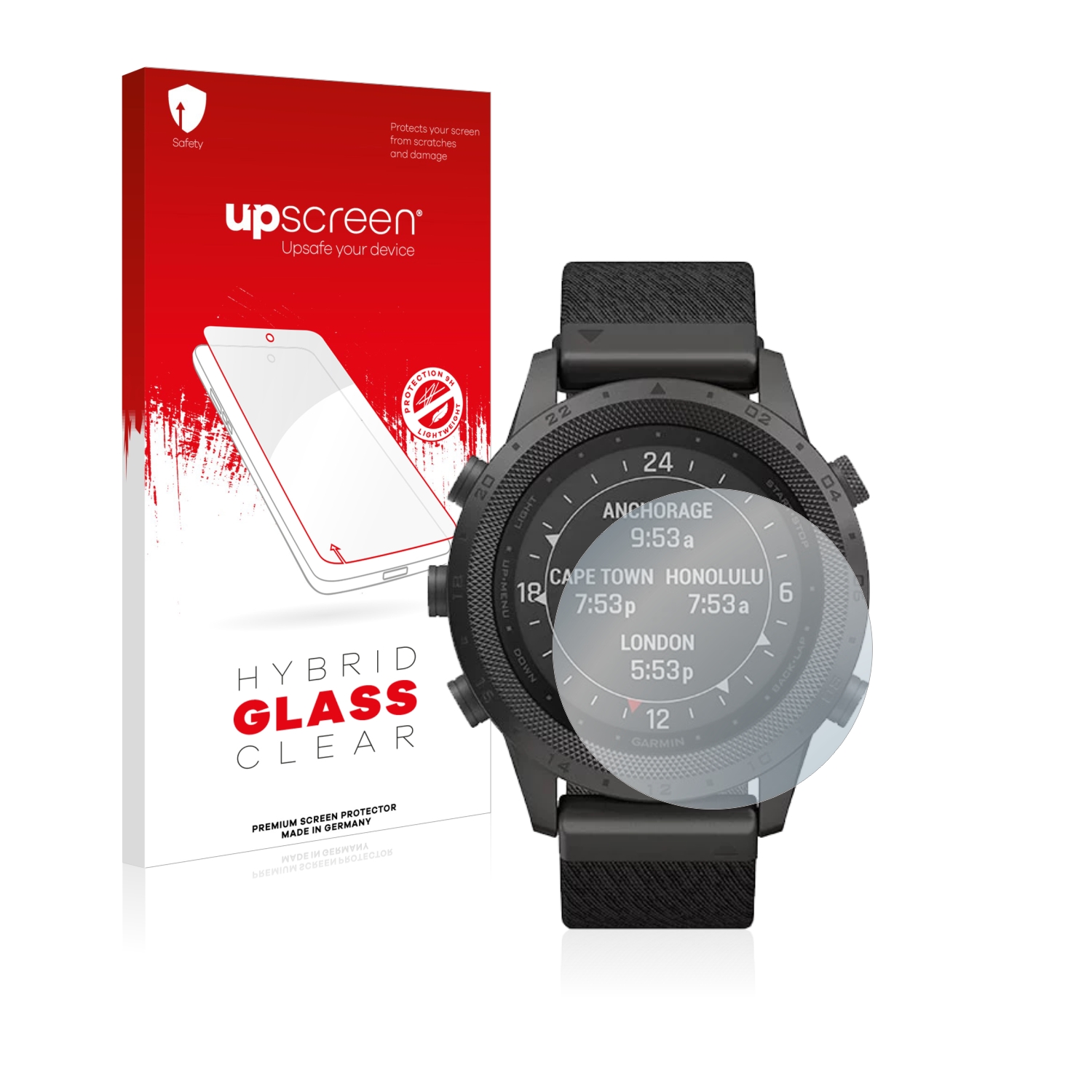 čirá skleněná fólie upscreen Hybrid Glas pro Garmin Marq Commander