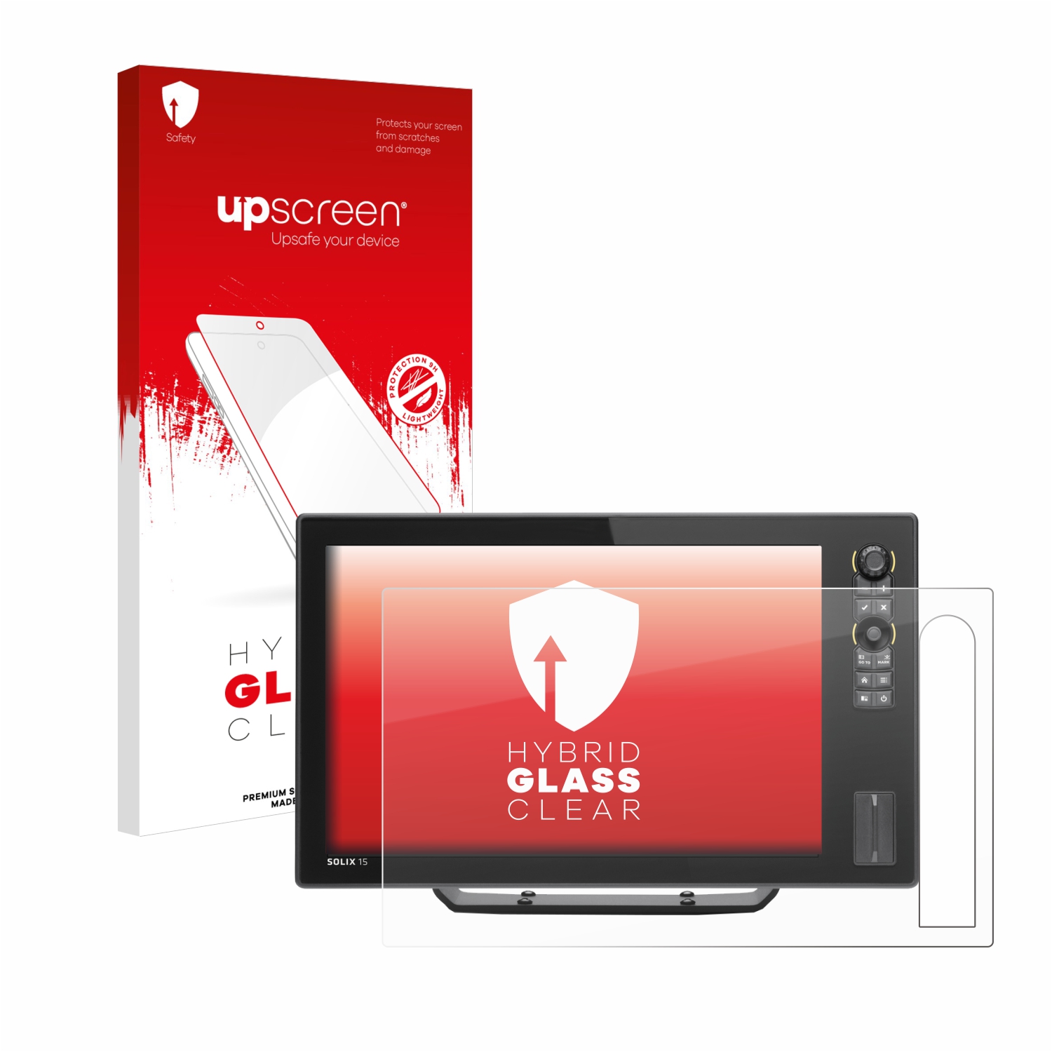 čirá skleněná fólie upscreen Hybrid Glas pro Humminbird Solix 12