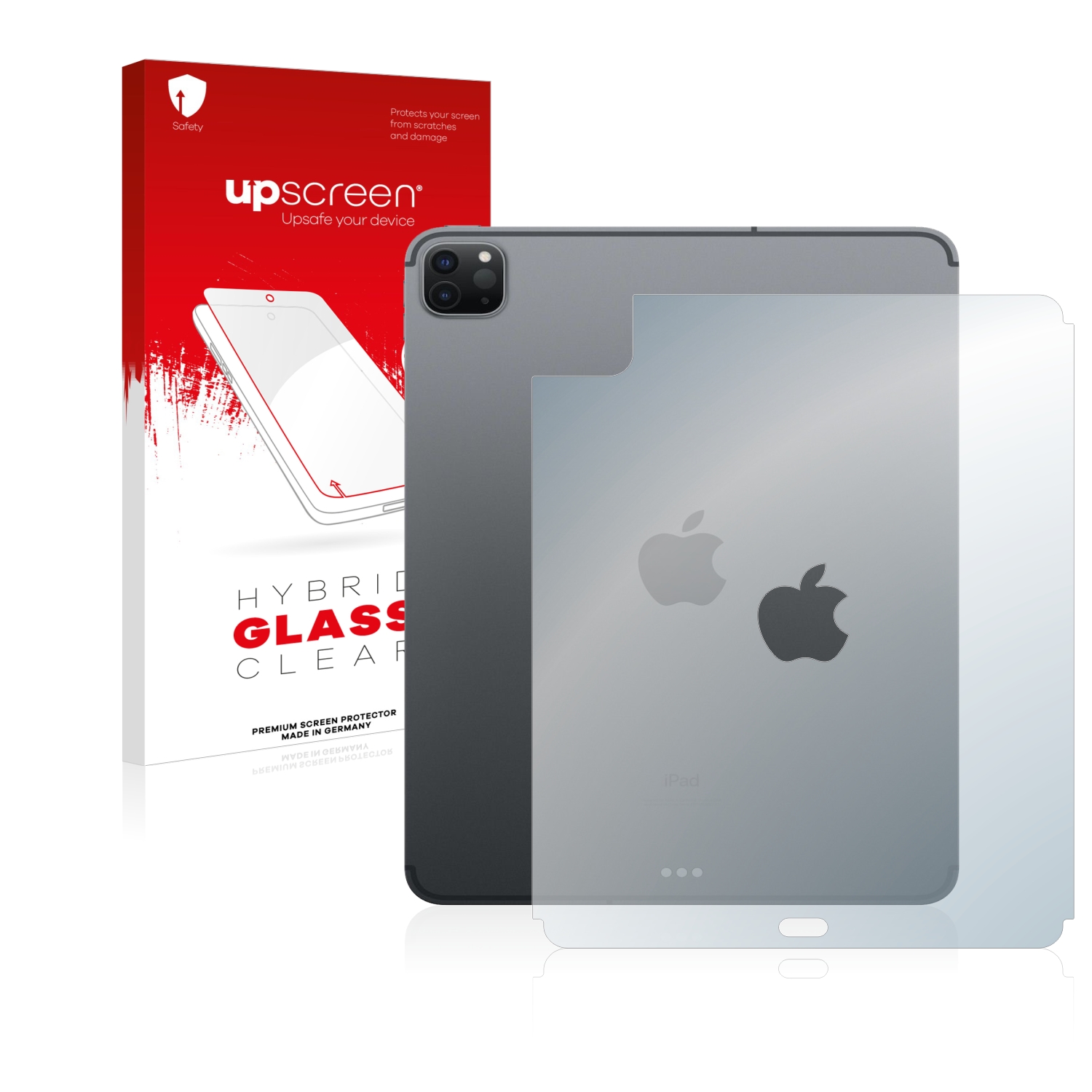 čirá skleněná fólie upscreen Hybrid Glas pro Apple iPad Pro 11 WiFi 2020 (zadní strana, 2. Gen.)