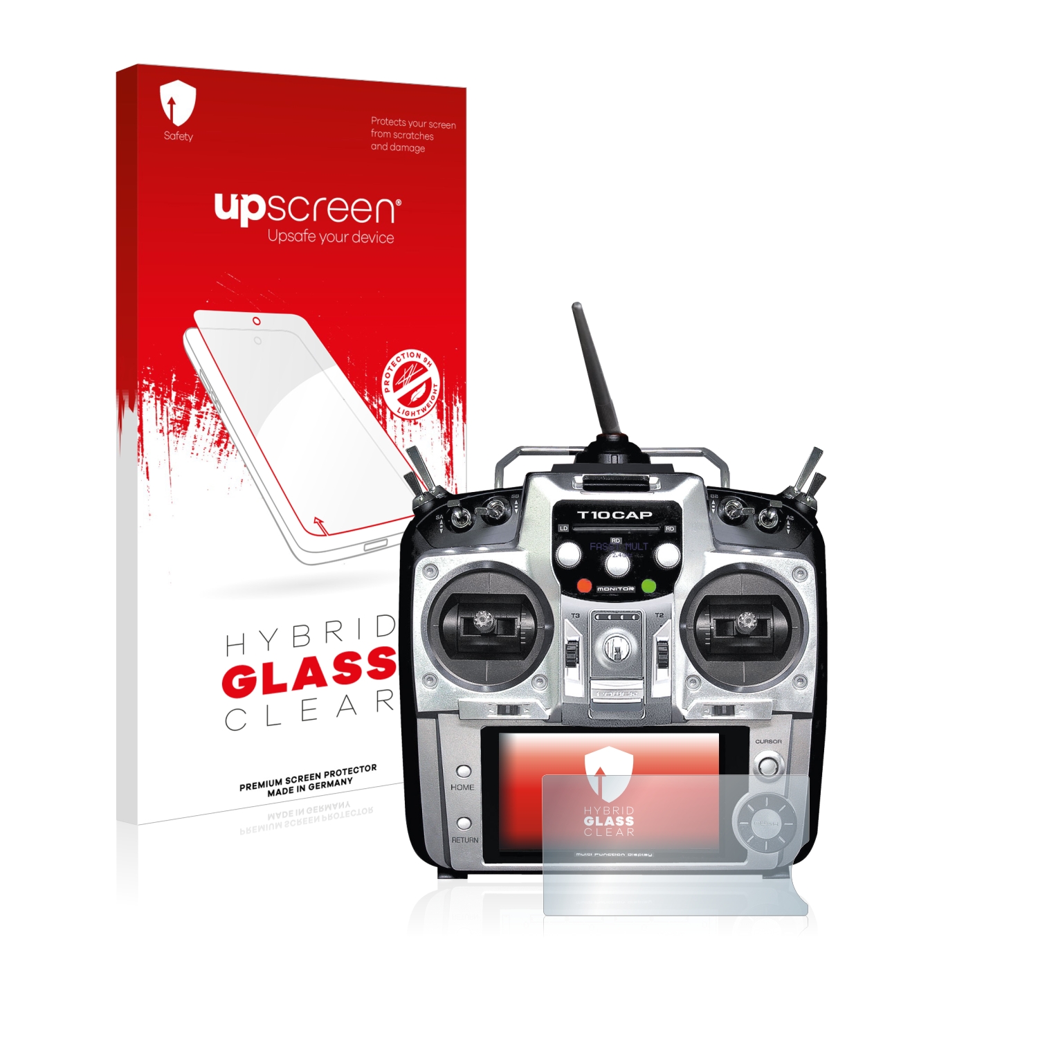 čirá skleněná fólie upscreen Hybrid Glas pro Futaba T10CG