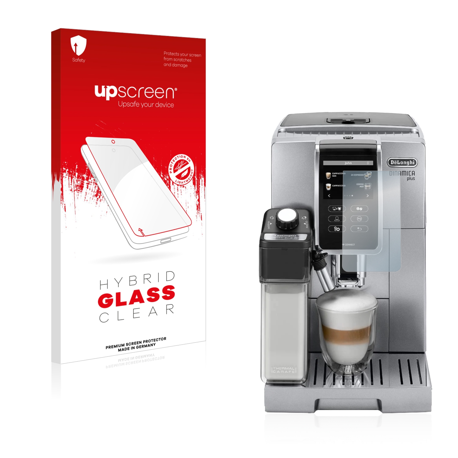 čirá skleněná fólie upscreen Hybrid Glas pro DeLonghi Dinamica Plus ECAM370.95.S