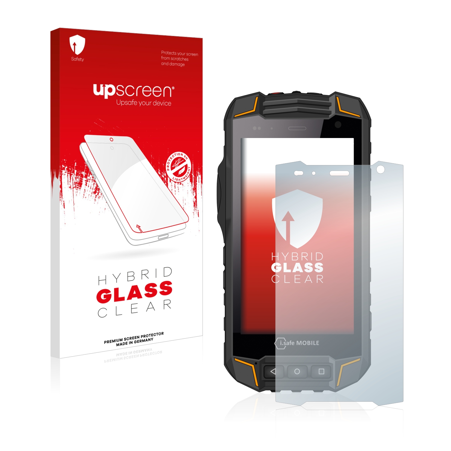 čirá skleněná fólie upscreen Hybrid Glas pro i.safe MOBILE IS520.1
