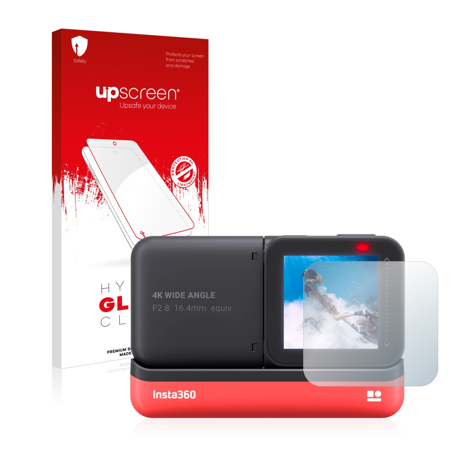 čirá skleněná fólie upscreen Hybrid Glas pro Insta360 One R Twin Edition