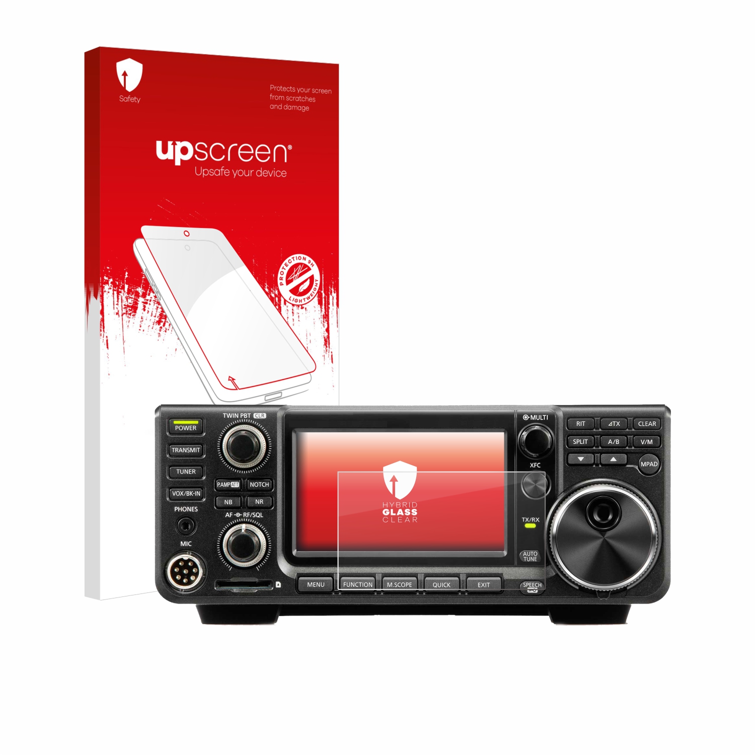 čirá skleněná fólie upscreen Hybrid Glas pro Icom IC-9700