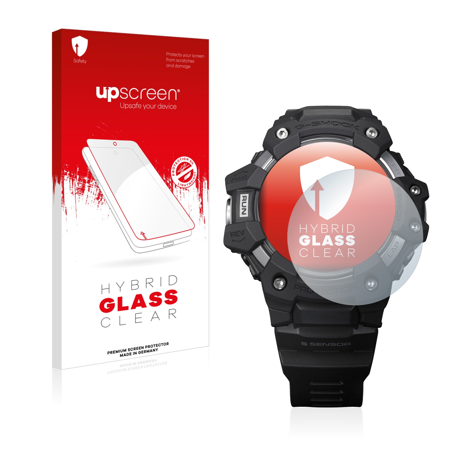 čirá skleněná fólie upscreen Hybrid Glas pro Casio G-Shock GBD-H1000