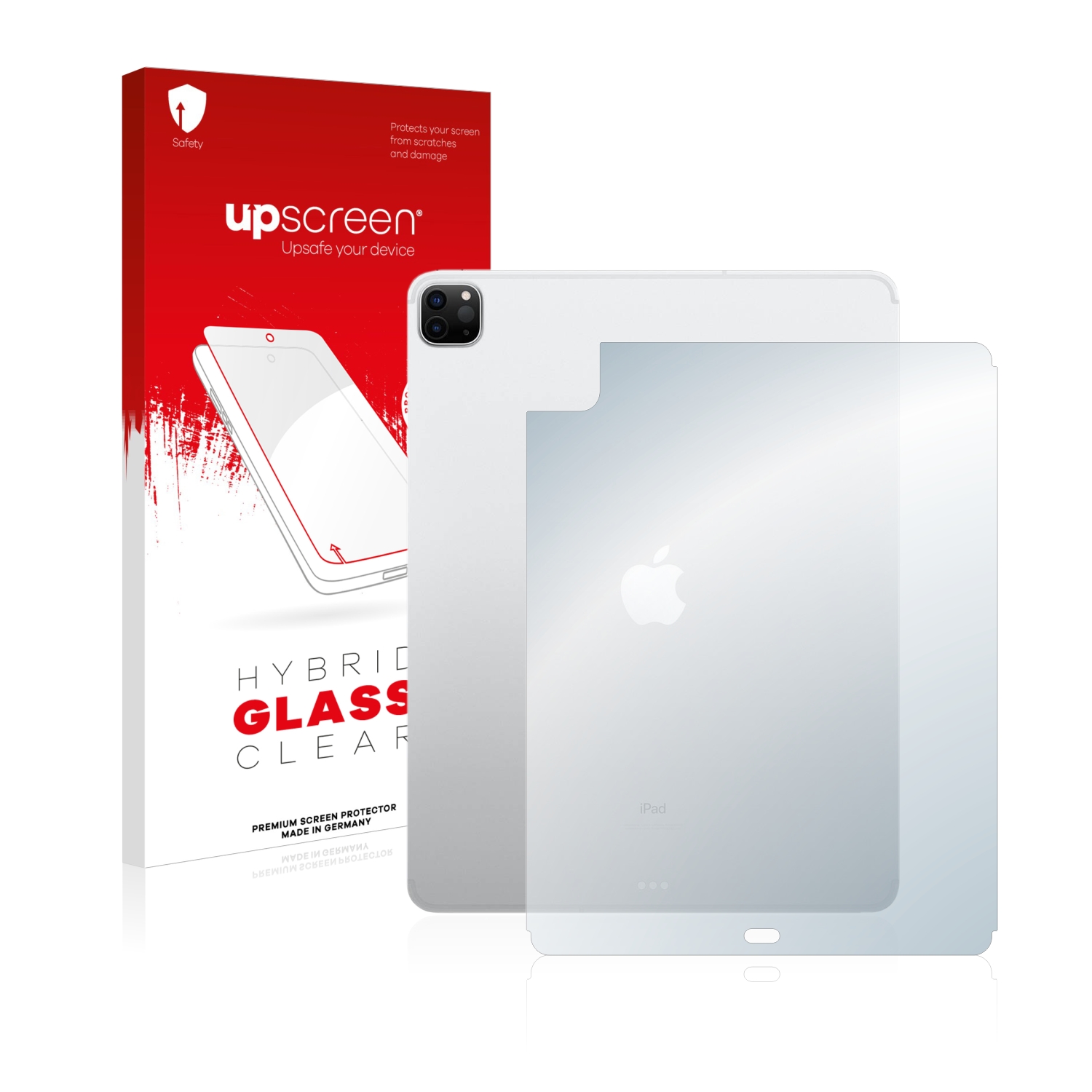 čirá skleněná fólie upscreen Hybrid Glas pro Apple iPad Pro 12.9 WiFi 2020 (zadní strana, 4. Gen.)