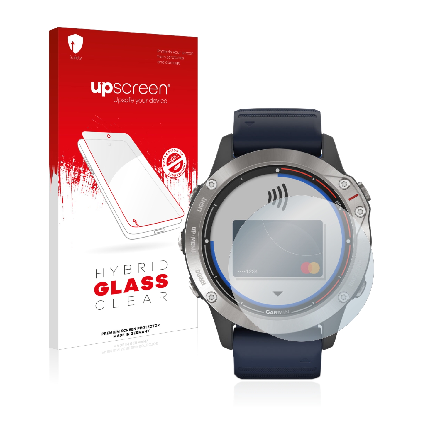 čirá skleněná fólie upscreen Hybrid Glas pro Garmin quatix 6