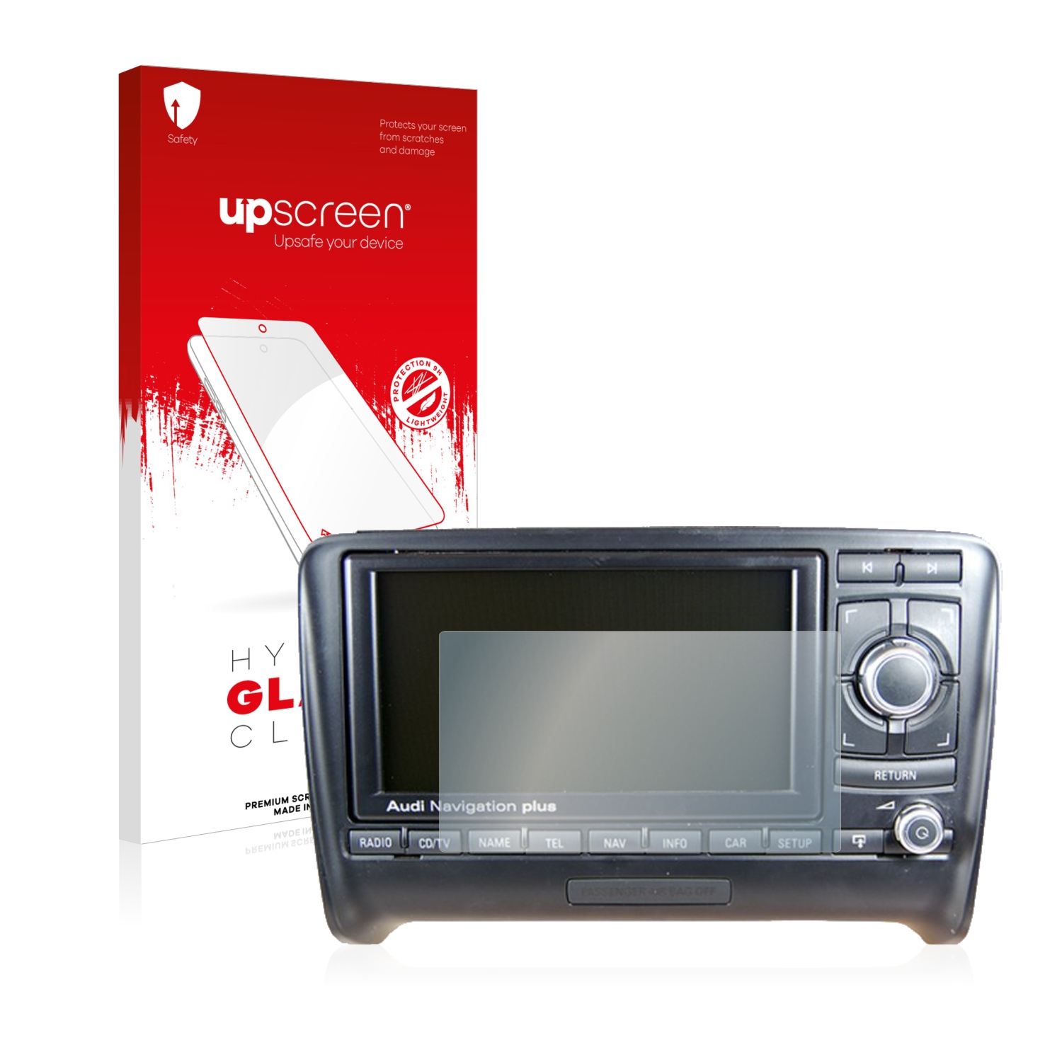 čirá skleněná fólie upscreen Hybrid Glas pro Audi R8 42 2008-2015 RNS-E