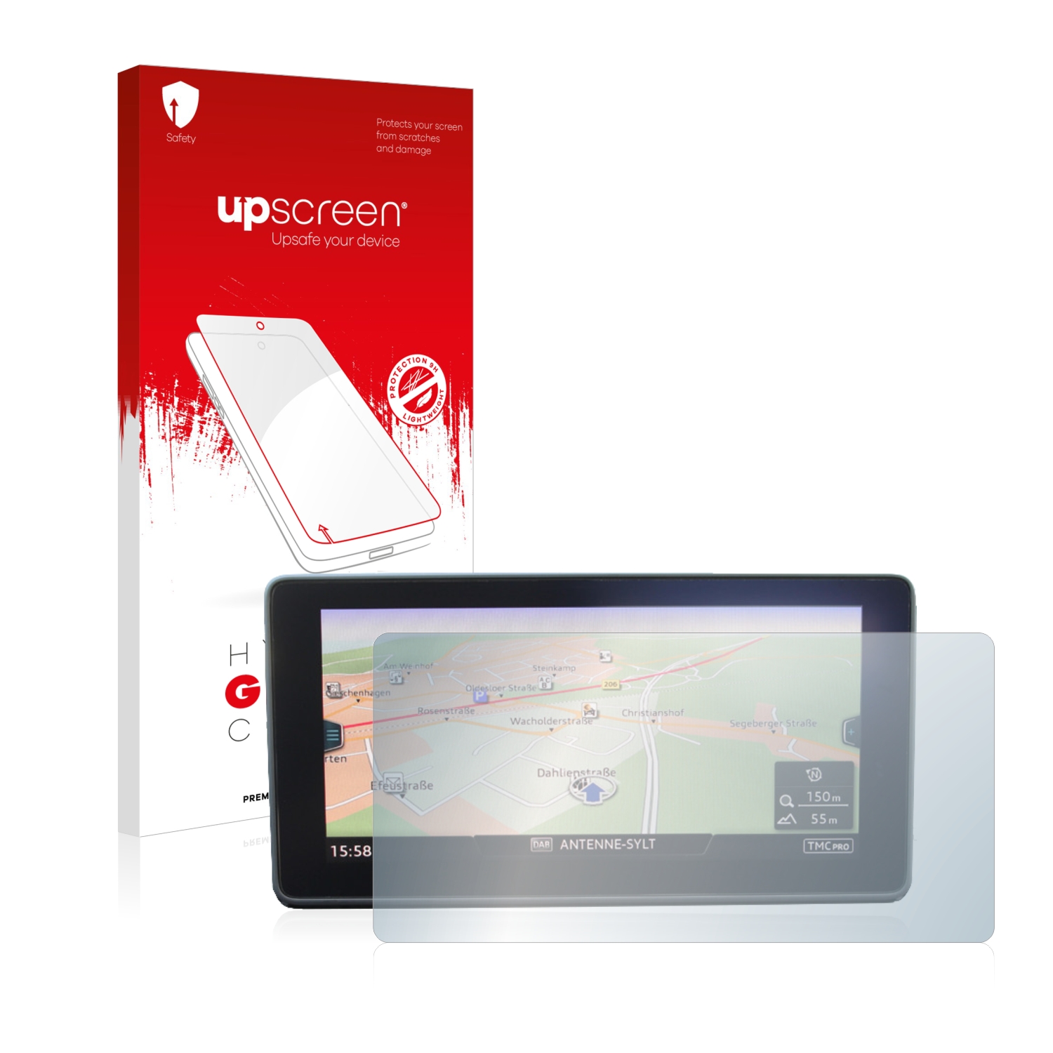čirá skleněná fólie upscreen Hybrid Glas pro Audi A5 F5 2015 MIB-HS