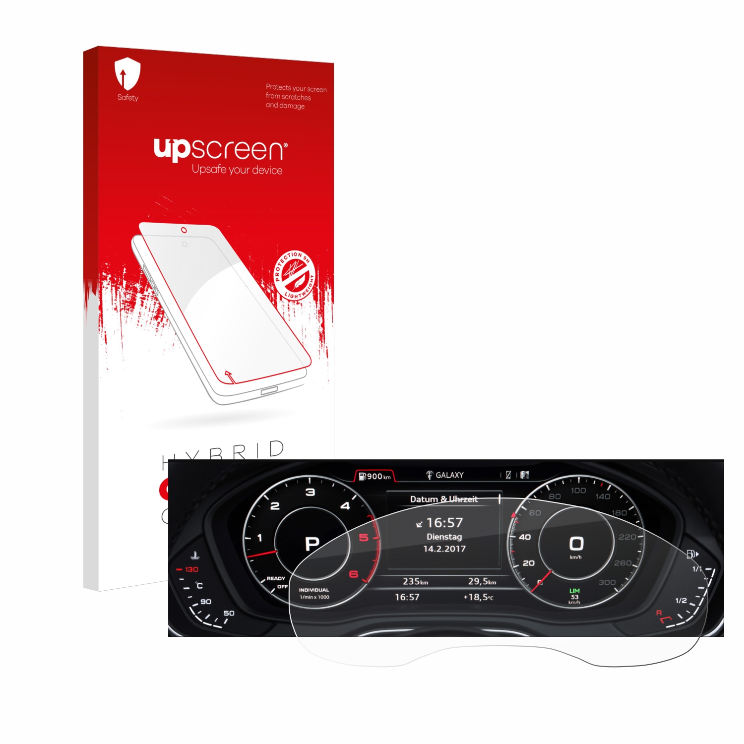 čirá skleněná fólie upscreen Hybrid Glas pro Audi A6 4G tachometr