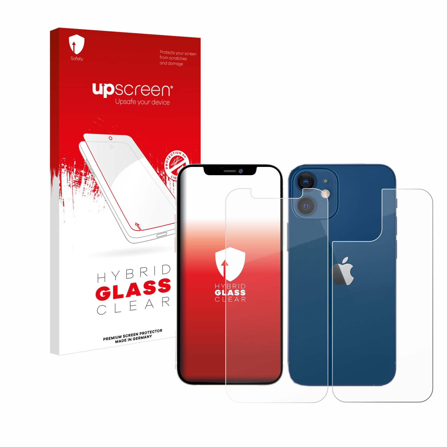 čirá skleněná fólie upscreen Hybrid Glas pro Apple iPhone 12 (displej+zadní strana)