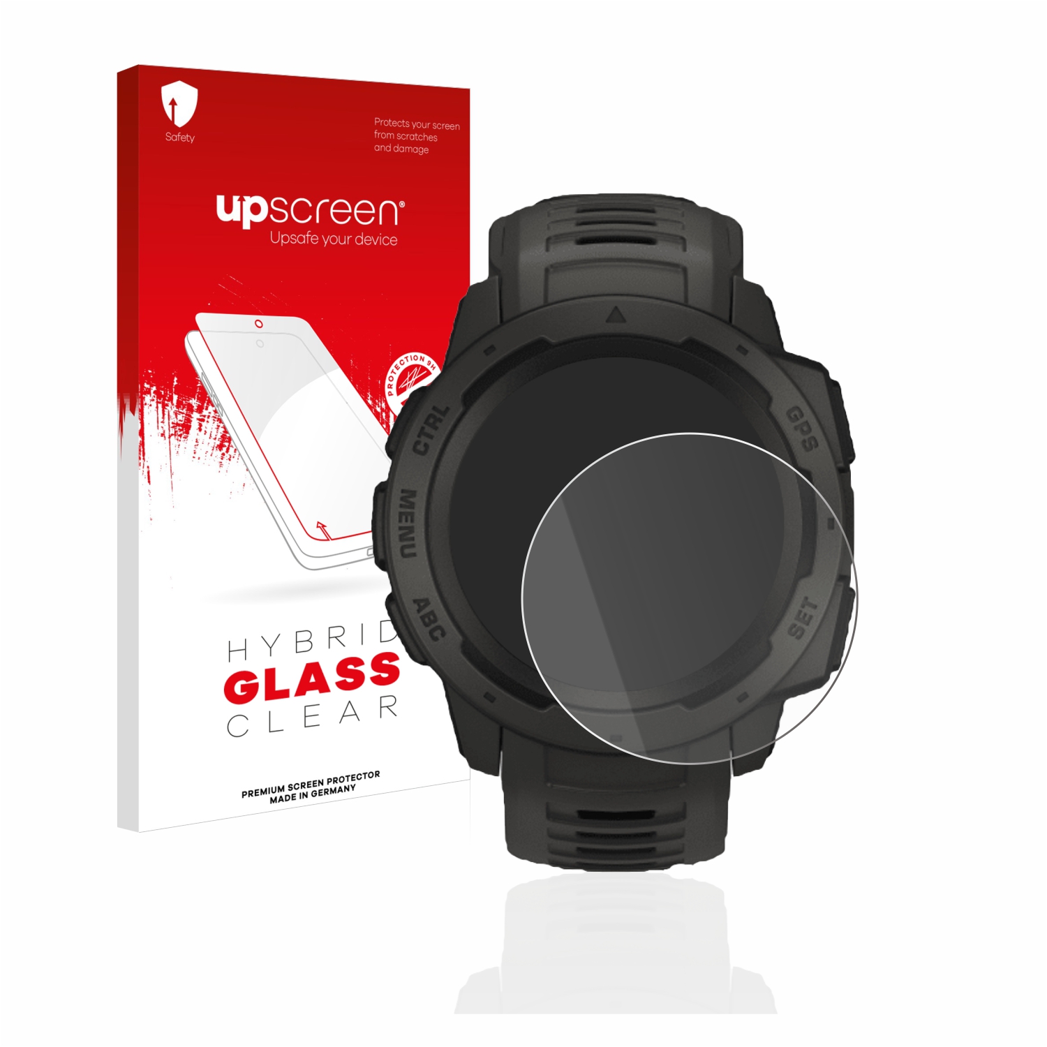 čirá skleněná fólie upscreen Hybrid Glas pro Garmin Instinct Solar