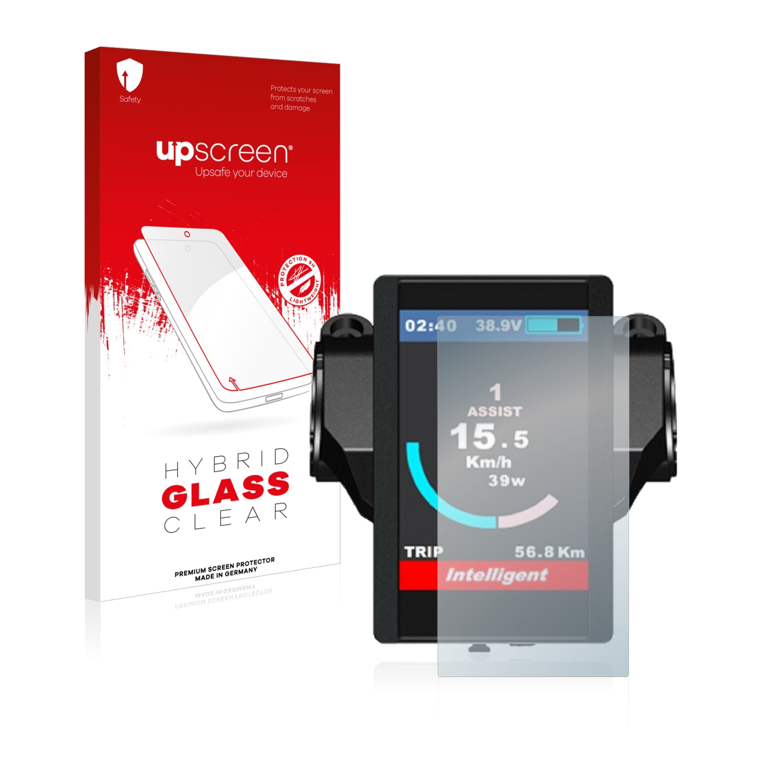 čirá skleněná fólie upscreen Hybrid Glas pro Bafang 850c
