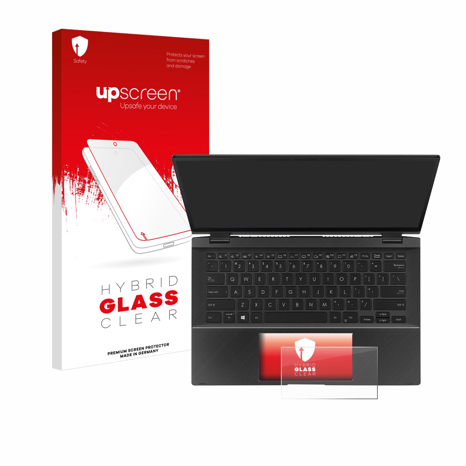 čirá skleněná fólie upscreen Hybrid Glas pro ASUS ZenBook Flip 14 UX463FA (Touch Trackpad)