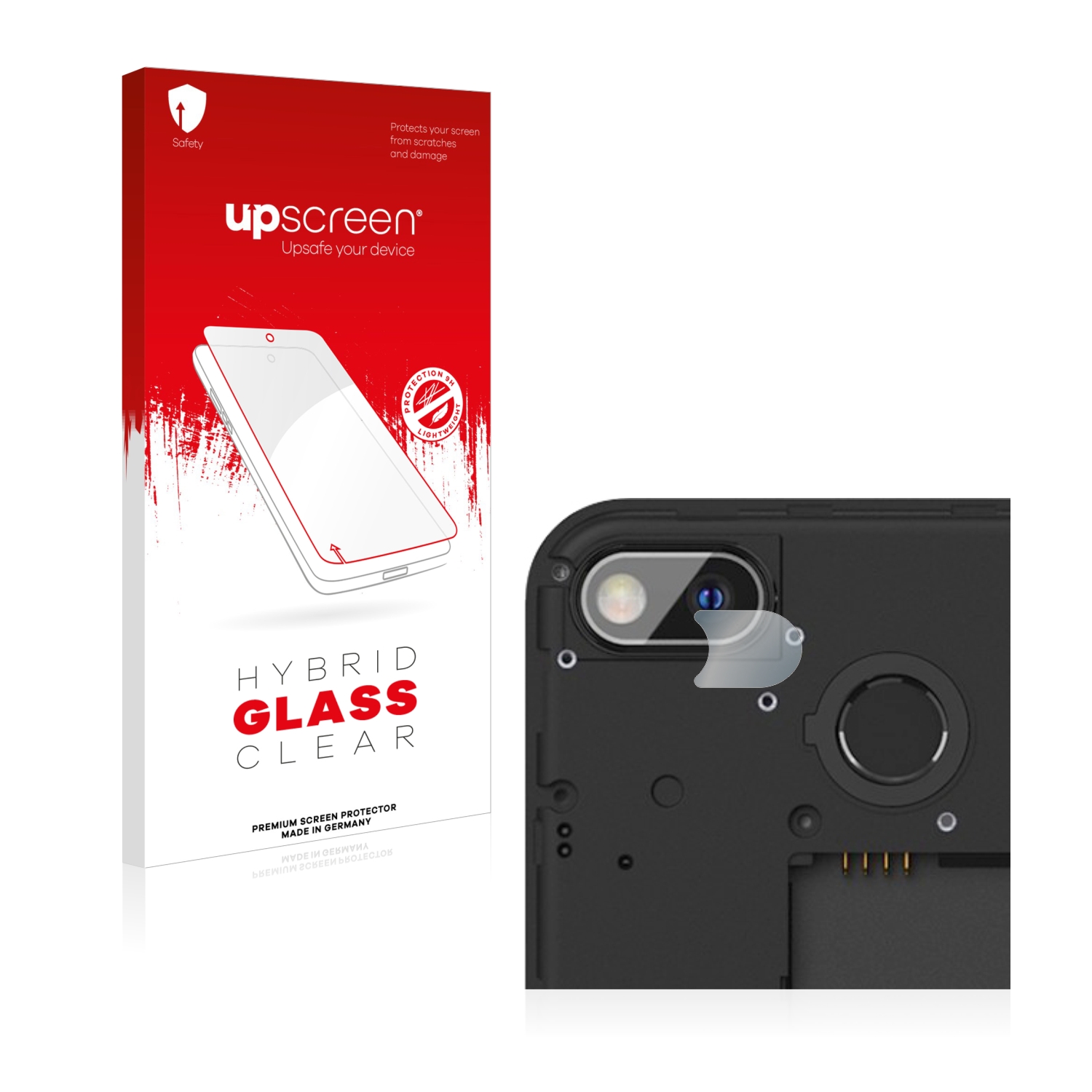 čirá skleněná fólie upscreen Hybrid Glas pro Fairphone 3 Plus (pouze kamera)