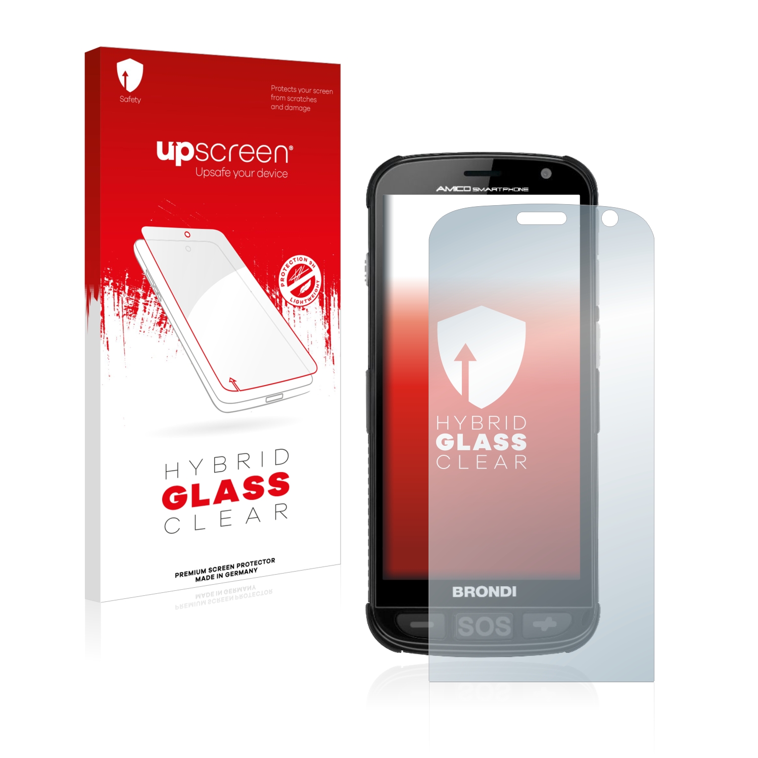 čirá skleněná fólie upscreen Hybrid Glas pro Brondi Amico