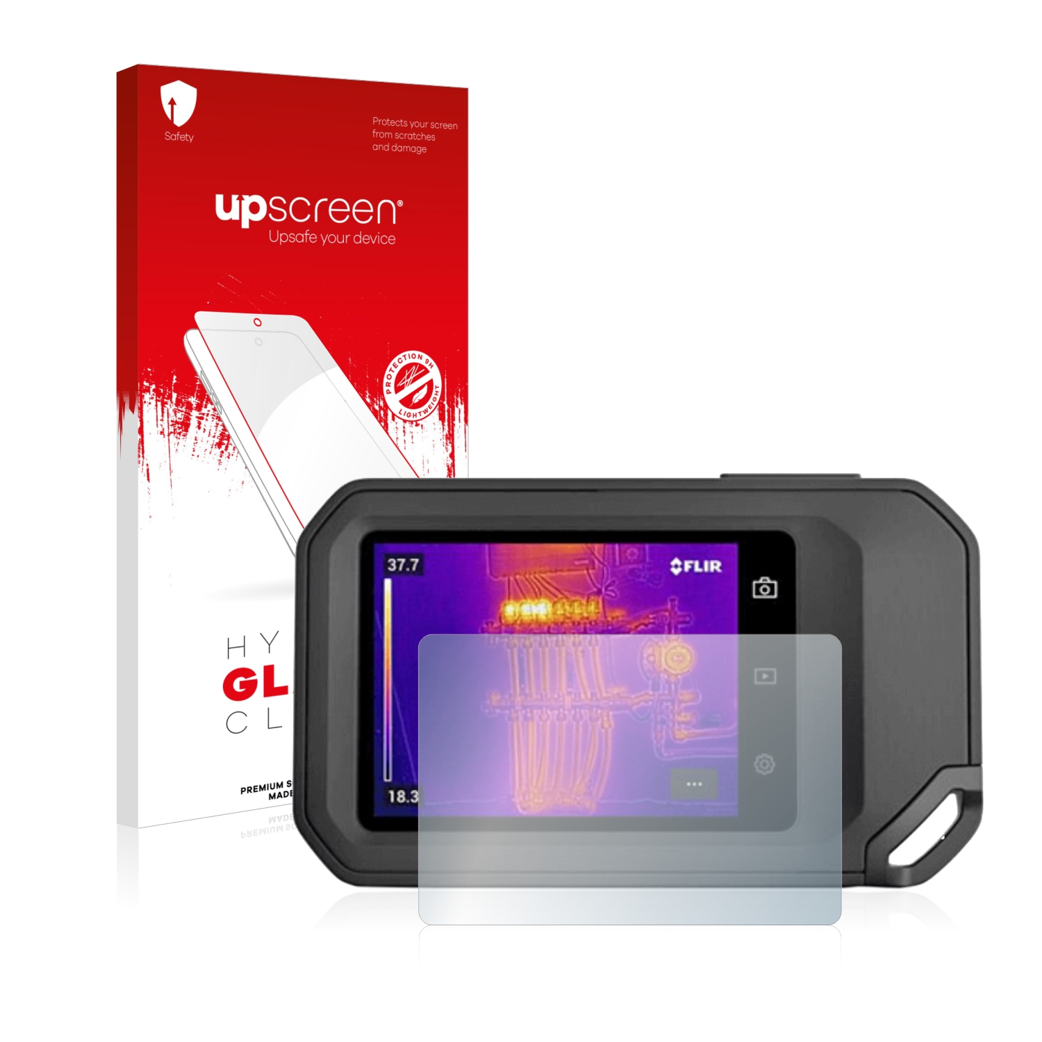 čirá skleněná fólie upscreen Hybrid Glas pro Flir C5