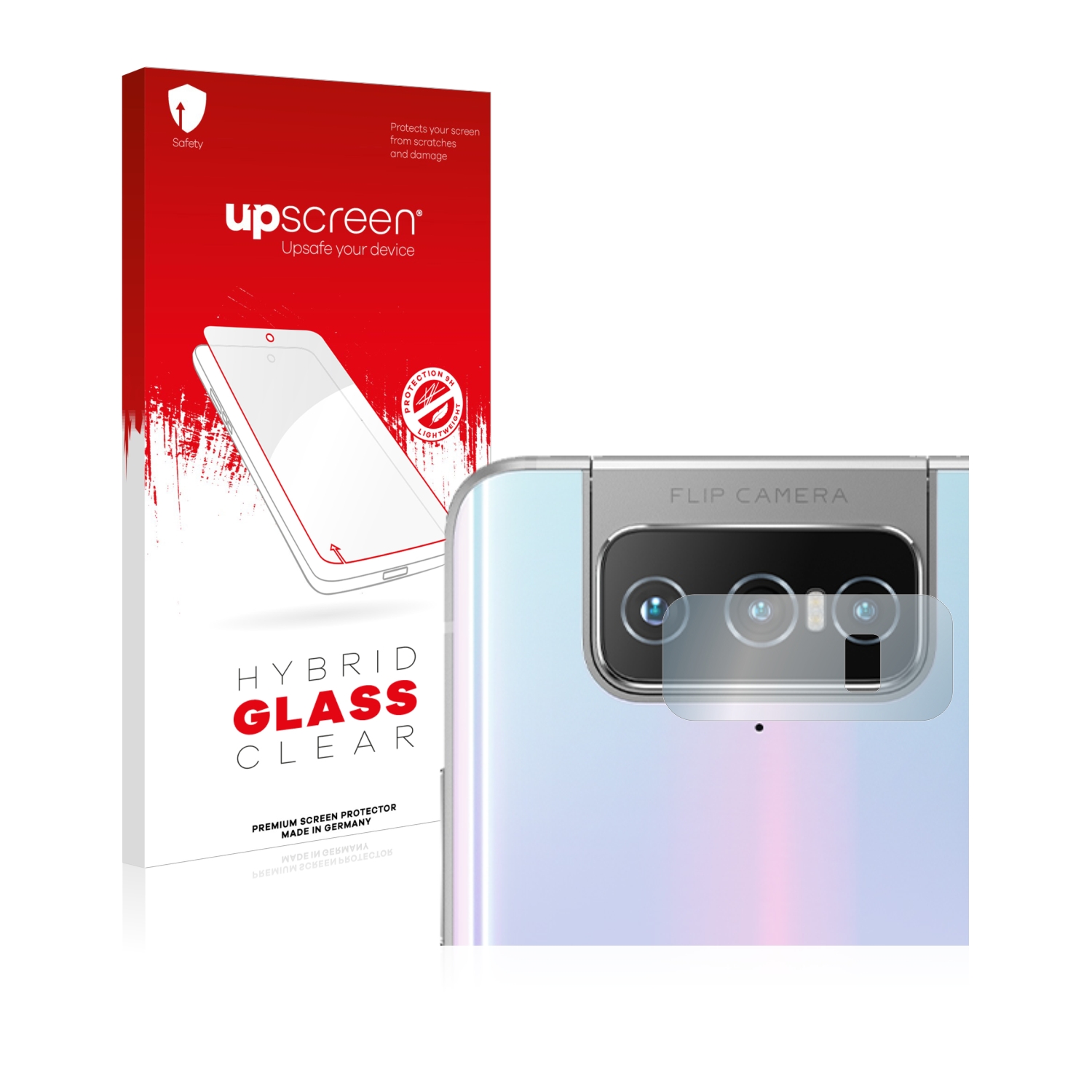 čirá skleněná fólie upscreen Hybrid Glas pro ASUS Zenfone 7 Pro ZS671KS (pouze kamera)