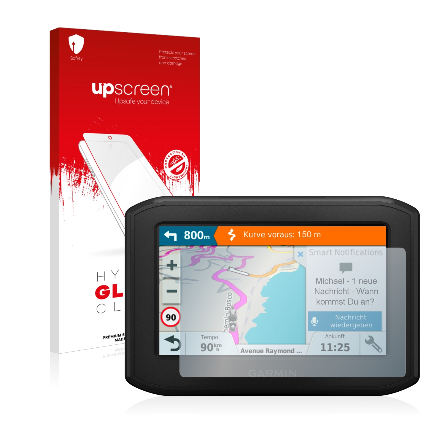 čirá skleněná fólie upscreen Hybrid Glas pro Garmin zumo 346LMT-S