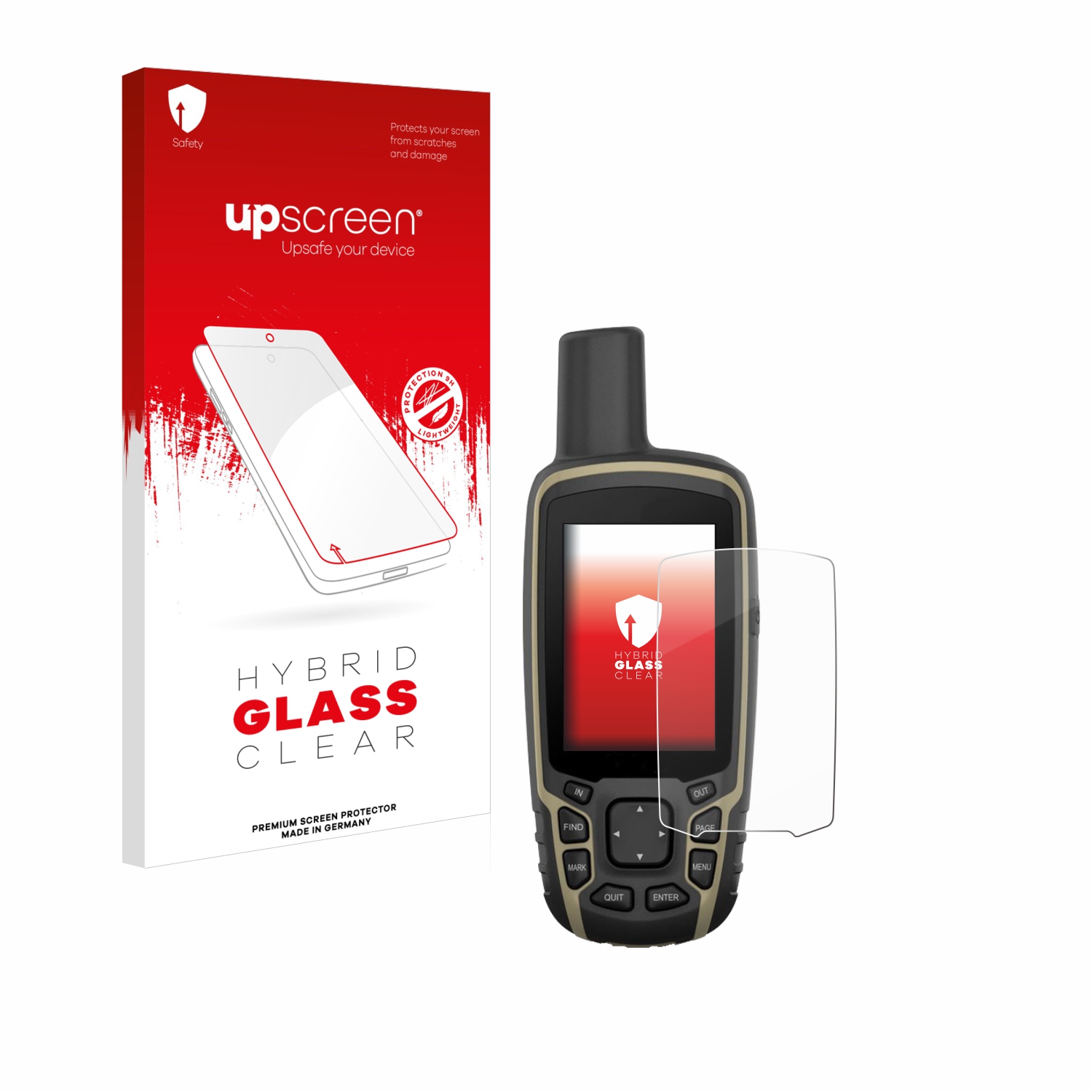 čirá skleněná fólie upscreen Hybrid Glas pro Garmin GPSMAP 65