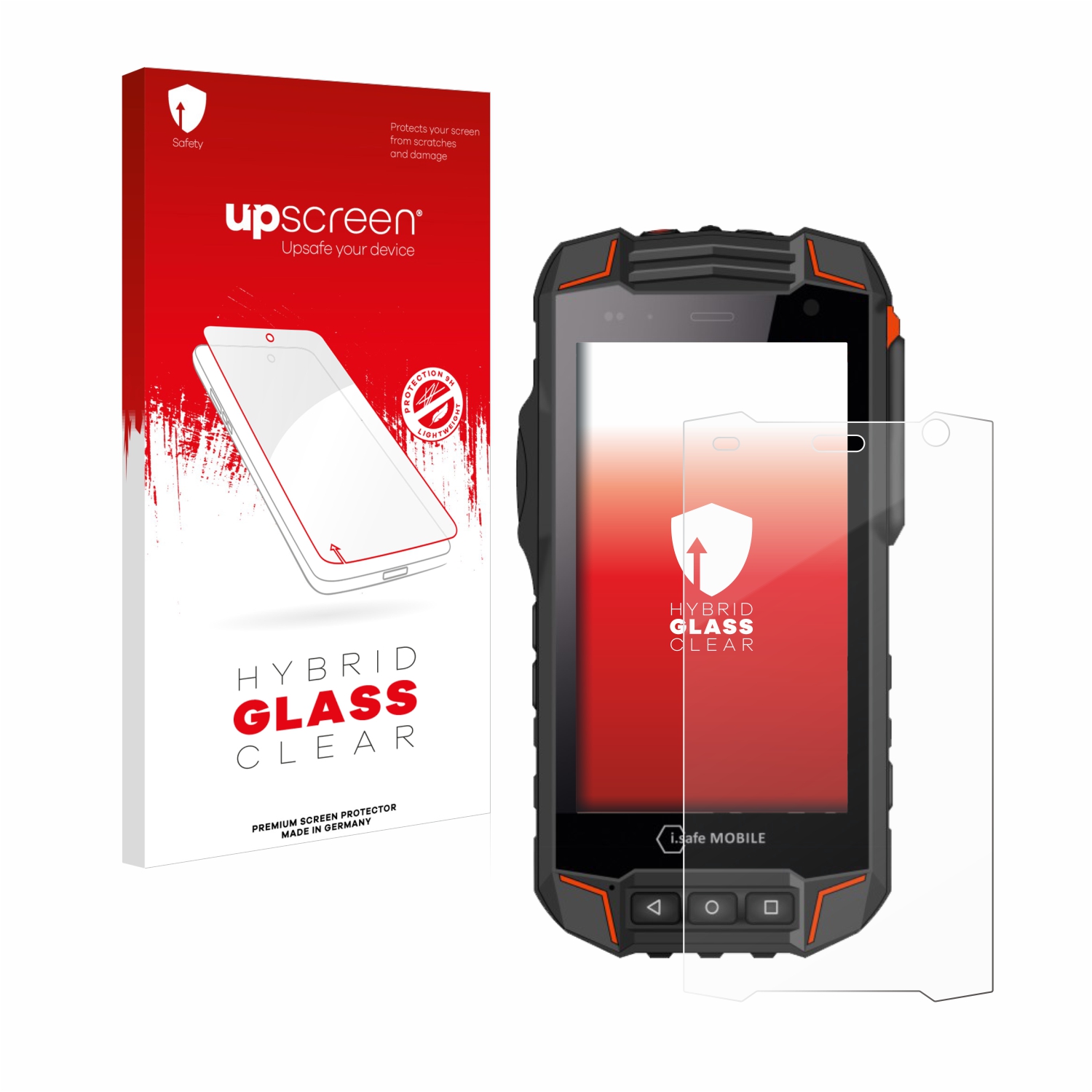 čirá skleněná fólie upscreen Hybrid Glas pro i.safe MOBILE IS530.1