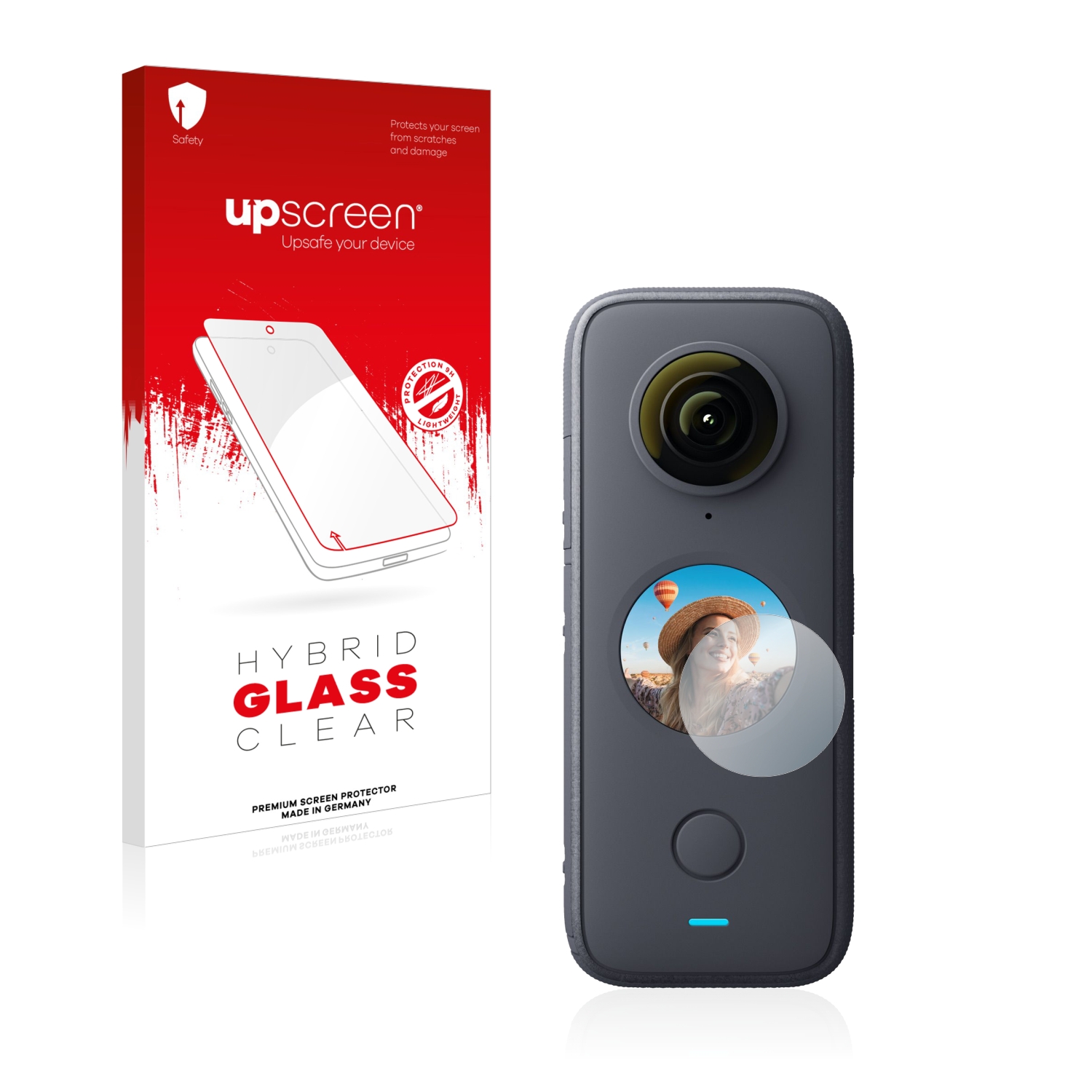 čirá skleněná fólie upscreen Hybrid Glas pro Insta360 One X2