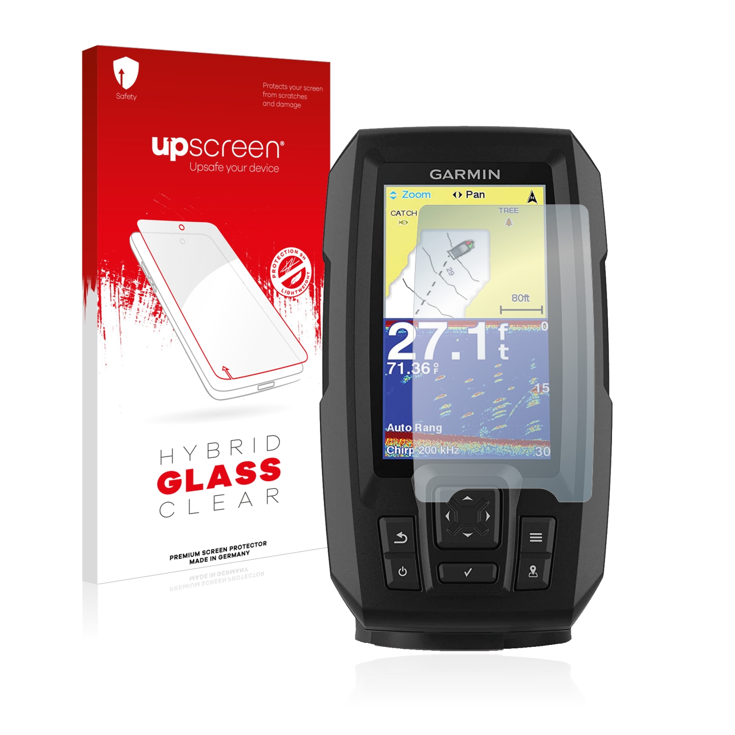 čirá skleněná fólie upscreen Hybrid Glas pro Garmin Striker Vivid 4cv