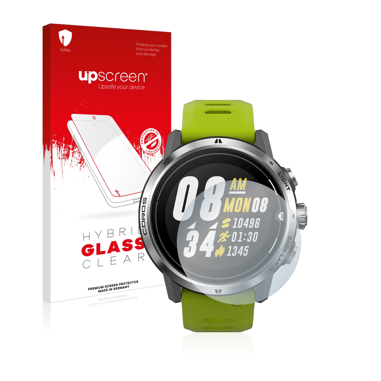 čirá skleněná fólie upscreen Hybrid Glas pro Coros Apex Pro
