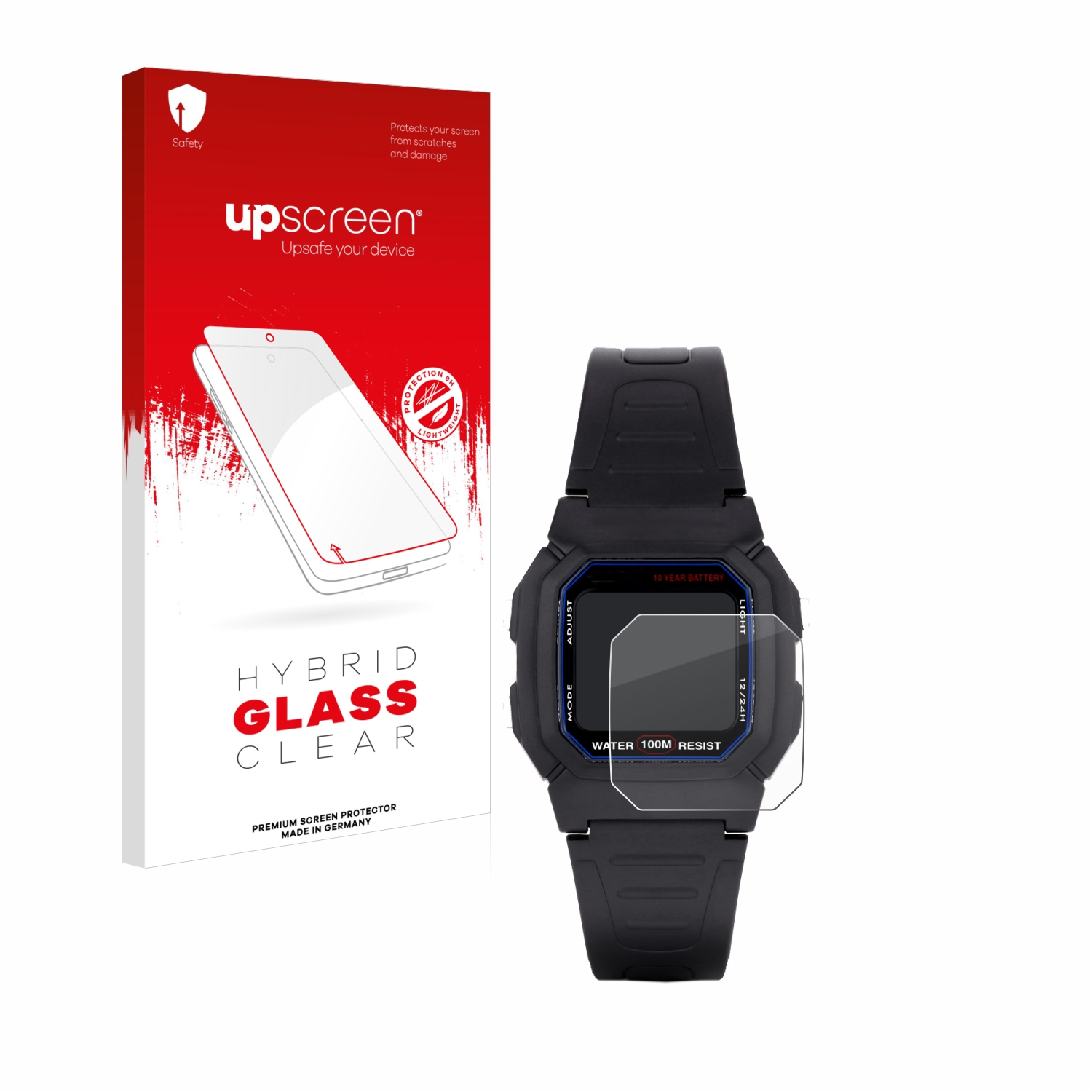 čirá skleněná fólie upscreen Hybrid Glas pro Casio W-800H-1AVES
