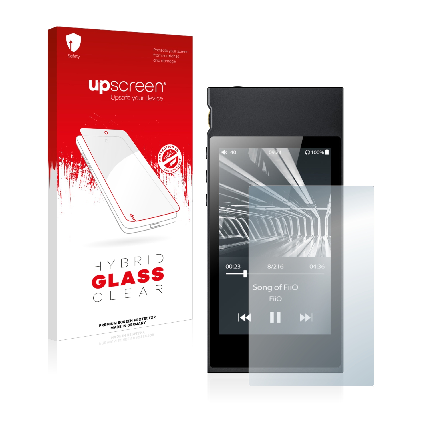 čirá skleněná fólie upscreen Hybrid Glas pro FiiO M7