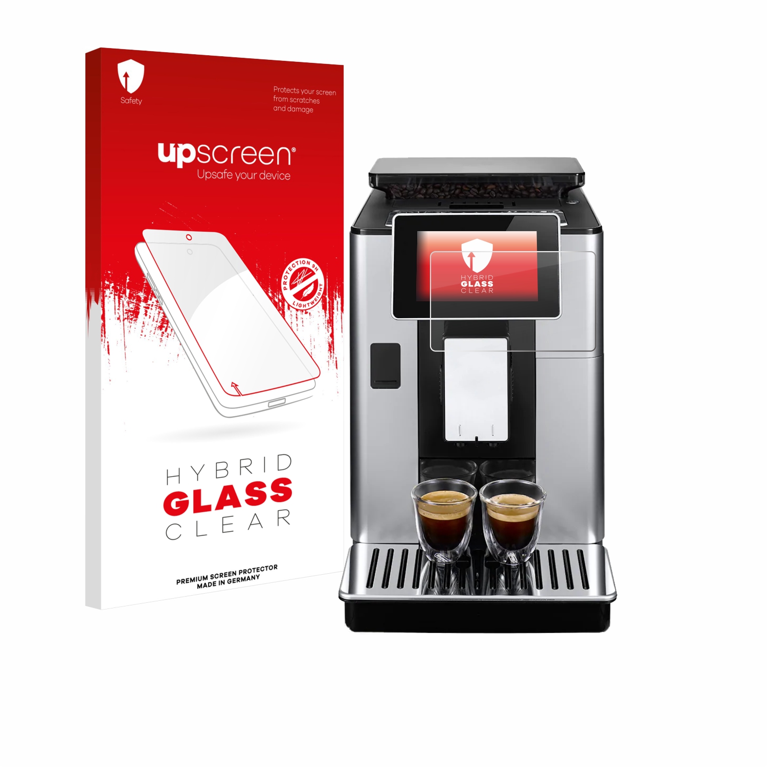 čirá skleněná fólie upscreen Hybrid Glas pro DeLonghi PrimaDonna Soul ECAM612.55.SB